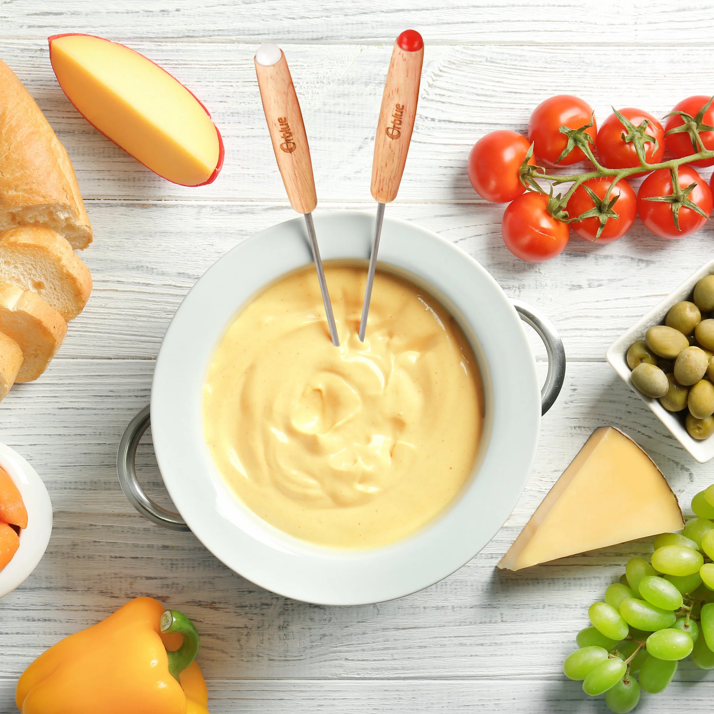 ORBLUE Widelec do Fondue, zestaw 8 sztuk, wielokolorowe