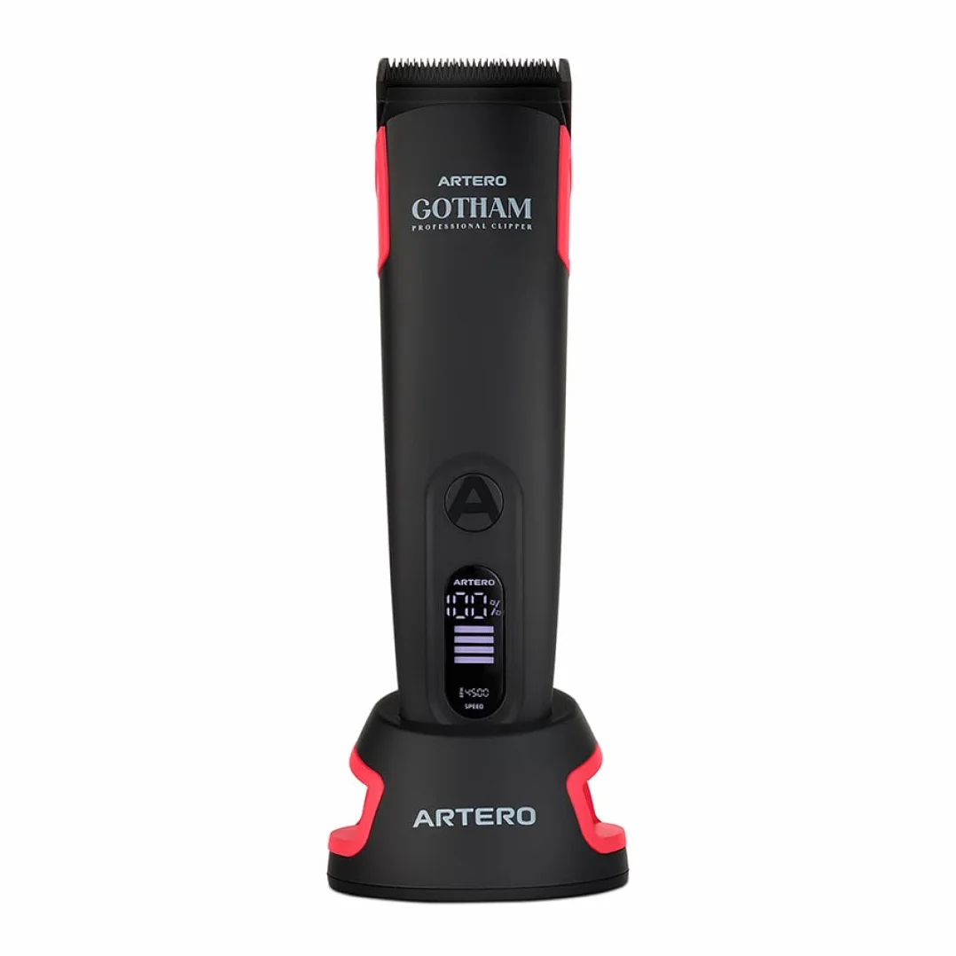 Artero Gotham Profesjonalna bezprzewodowa maszyna do cięcia USB-C 4 godziny baterii 2 prędkości regulowane ostrze 5 w 1 czarny