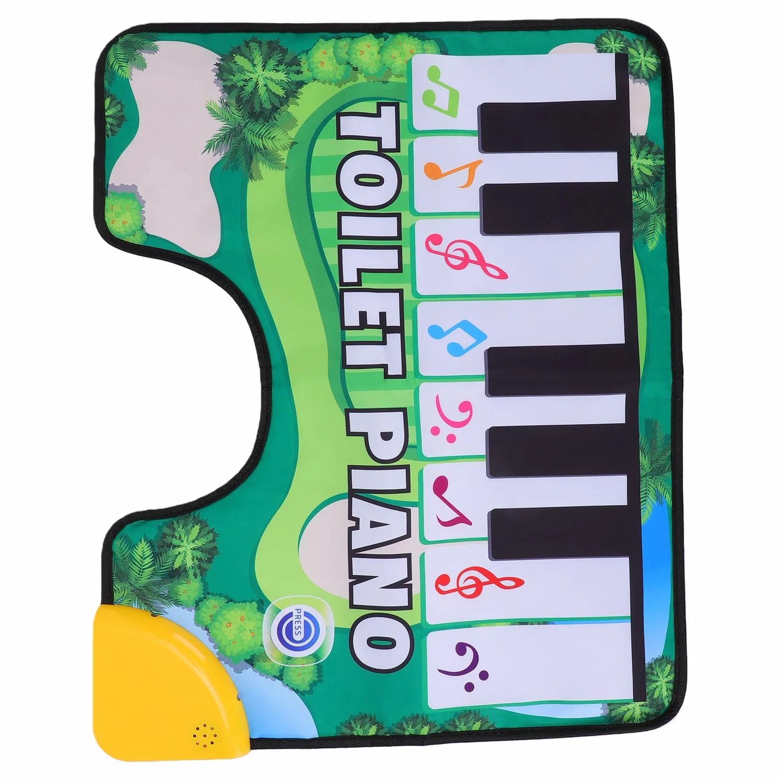 Fafeicy Mata Pod Pianino Toaletowe, 24x19 Cali, Antypoślizgowa Mata Pod Pianino łazienkowe z interaktywną klawiaturą dźwiękową, dla Dorosłych Miłośników Muzyki