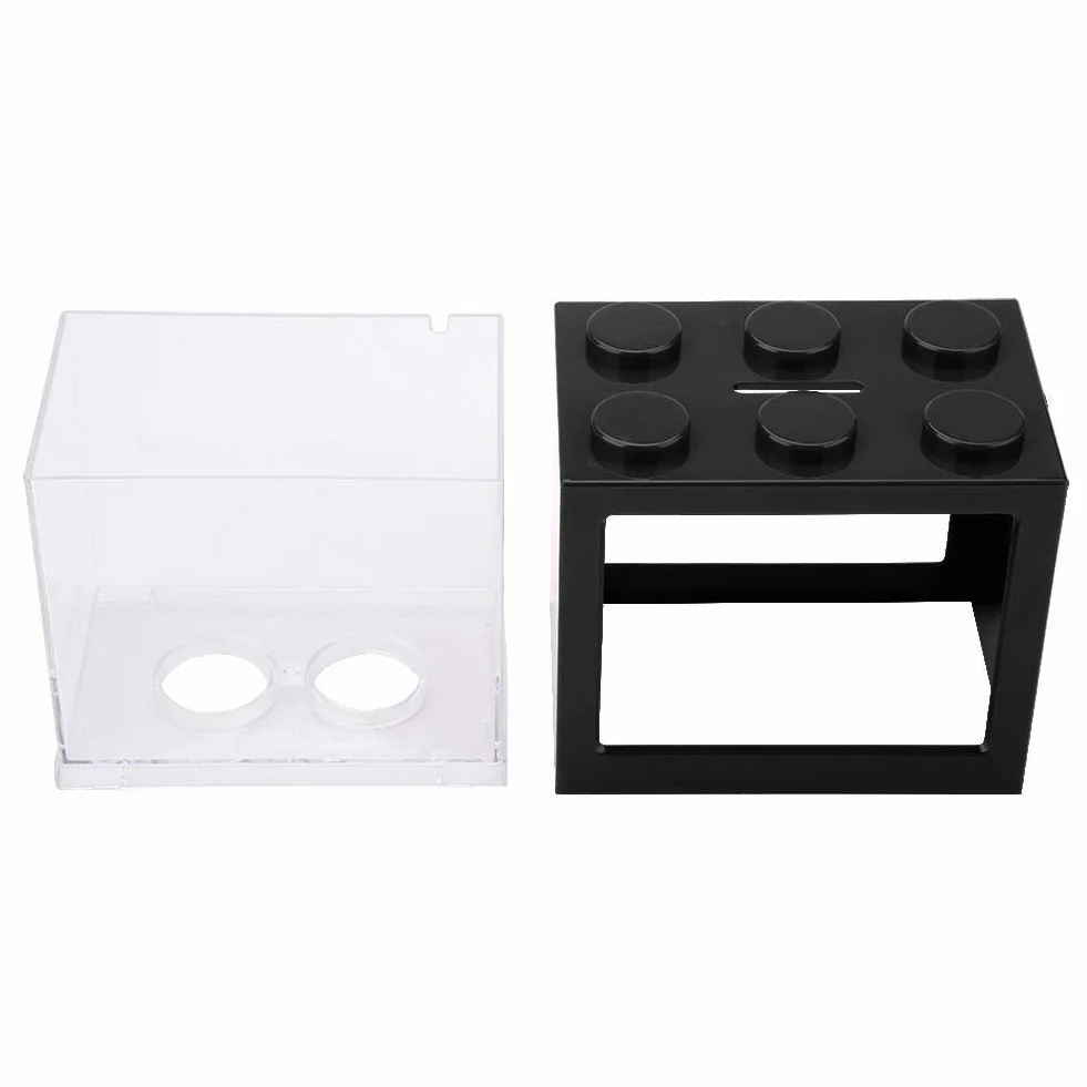 Akwarium Mini LED, Trwałe tworzywo sztuczne Z lampą LED USB Pudełko akwariowe Biurowy stolik do herbaty Dekoracyjny (# 2)