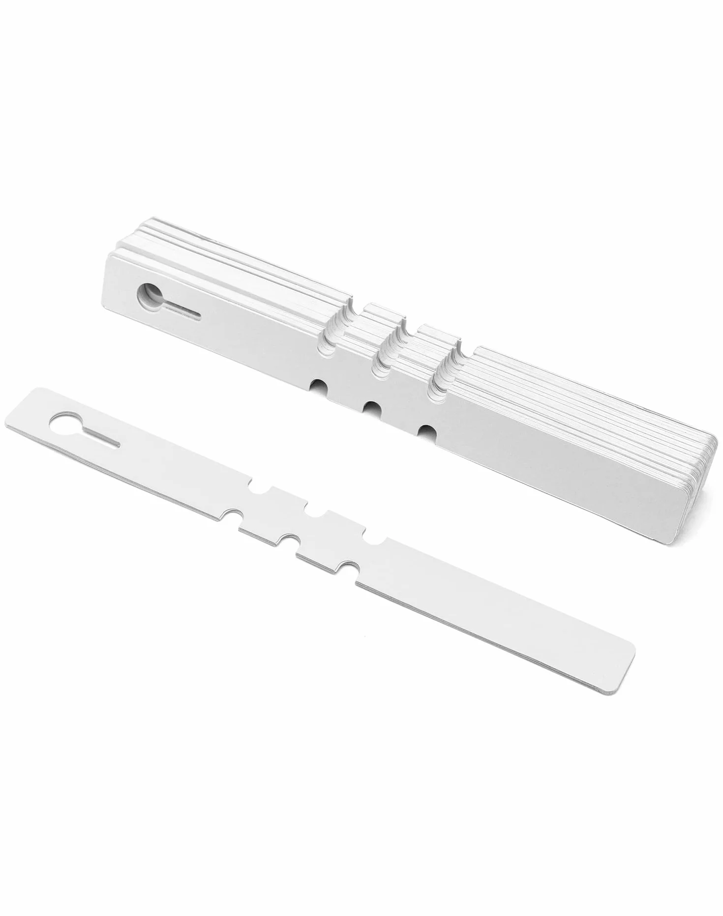 QWORK® Opakowanie 300 tagów na rośliny ogrodowe, plastikowe etykiety na rośliny 21x2 cm, odporne na warunki atmosferyczne, regulowane do użytku na zewnątrz, białe