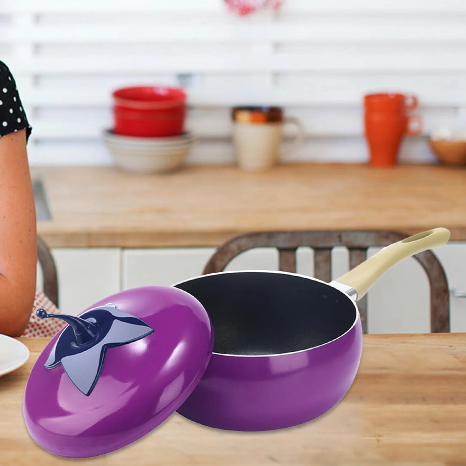 Garnek do zupy z praktyczną pokrywką Wielofunkcyjny nieprzywierający kształt | Gruby garnek do makaronu, zupy, spaghetti, konserw, gotowania, duszenia