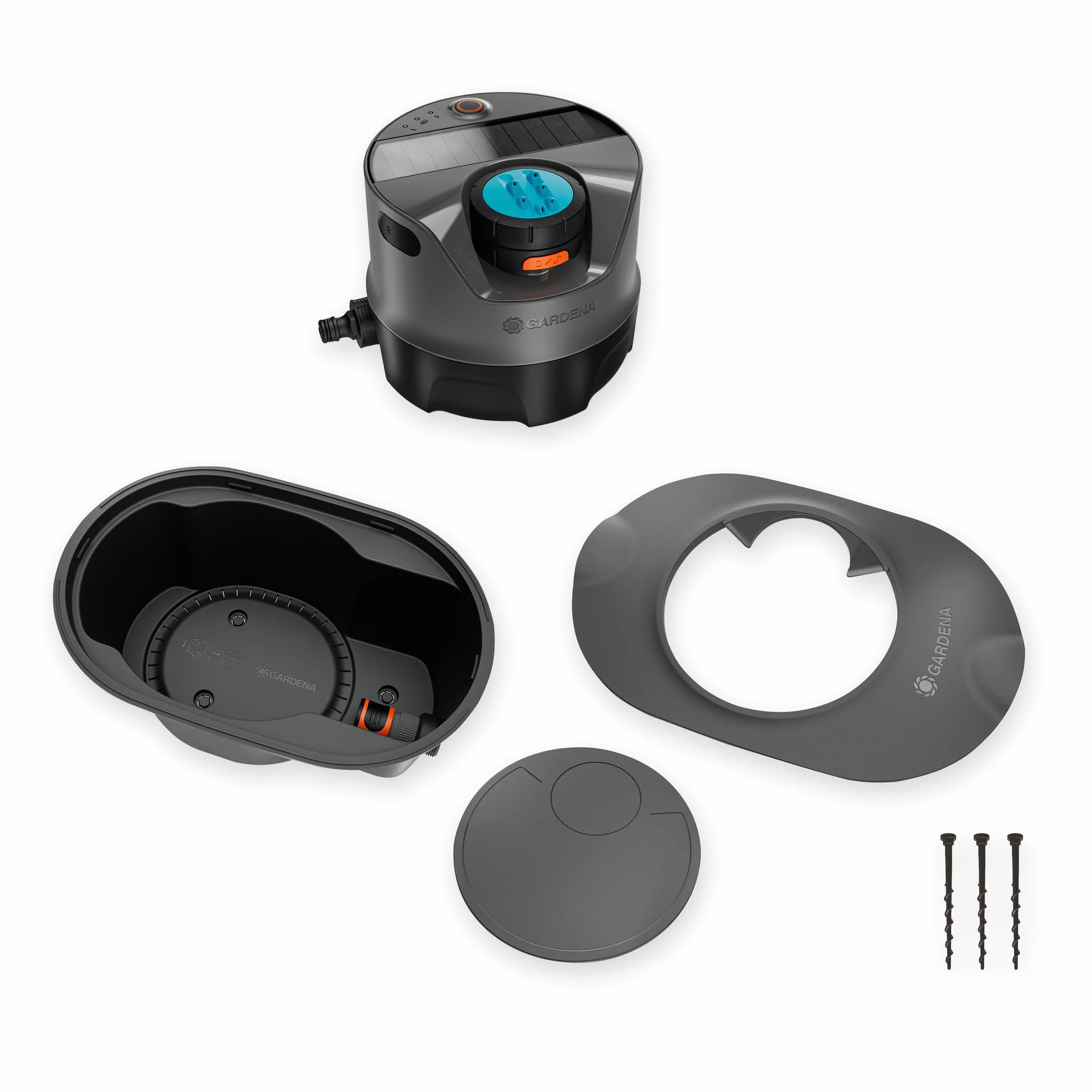 Gardena System nawadniania rurociągowego AquaPrecise, oszczędzający wodę, precyzyjne nawadnianie trawników o powierzchni do 320 m², sterowanie Bluetooth, łatwa instalacja (16001-20)