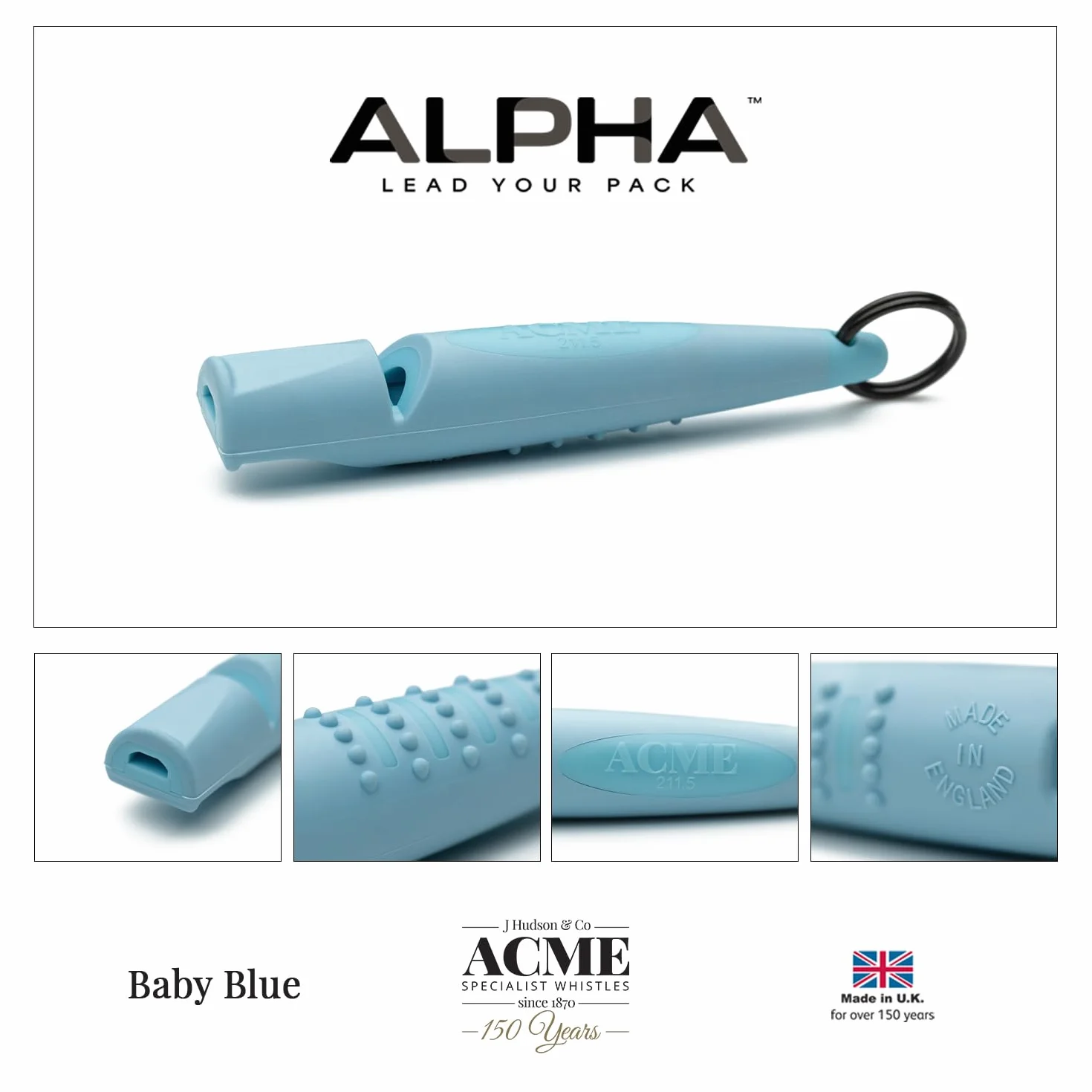 ACME Gwizdek dla psa nr 210,5 Alpha duży zasięg standardowa częstotliwość Bbaby Blue