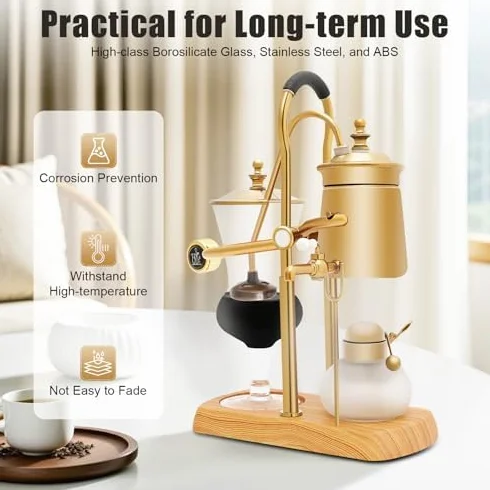 Vintage Balance Syphon ekspres do kawy, próżniowy system parzenia kawy na kemping i do użytku domowego, syfon do specjalnego przygotowywania kawy