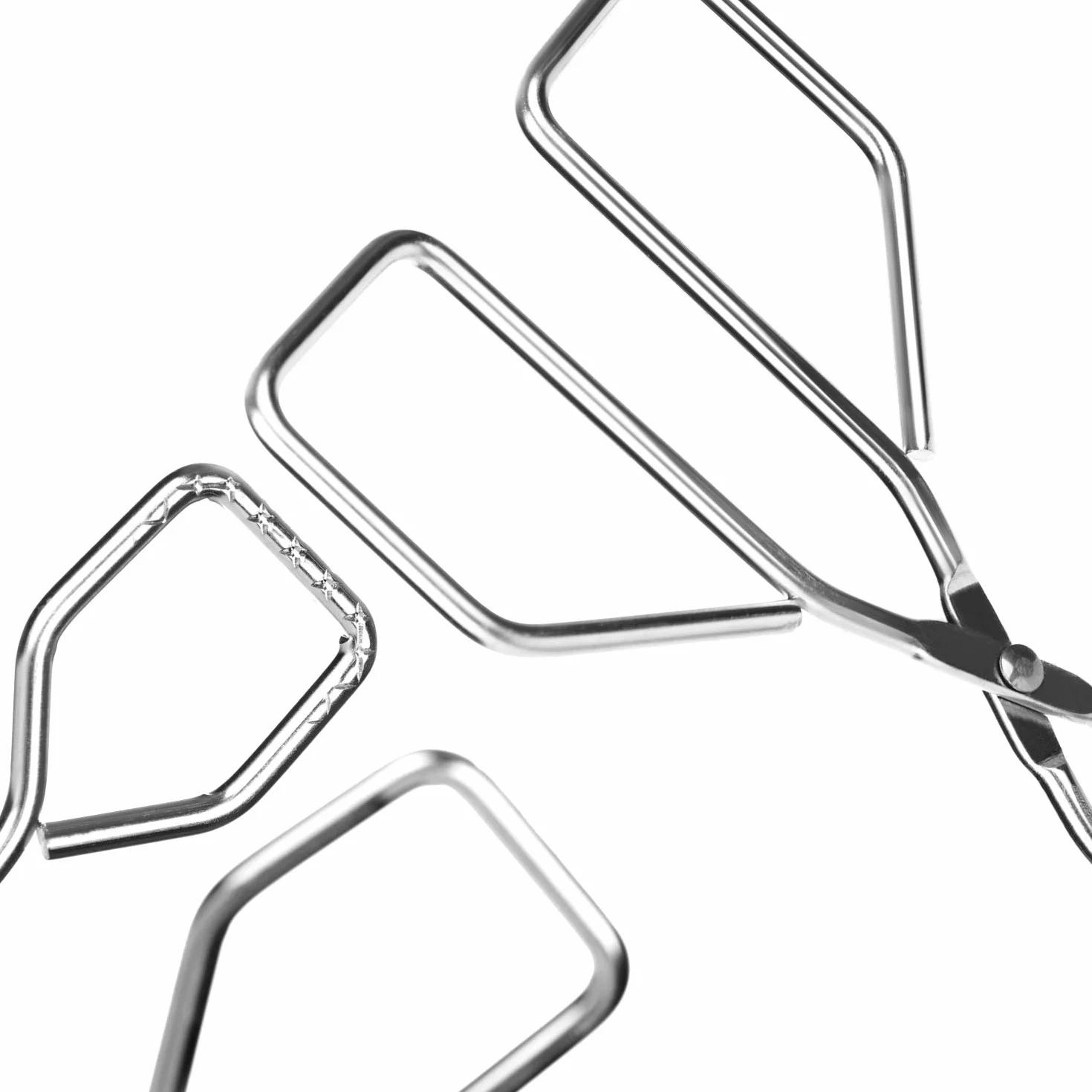 COM-FOUR® 2x klasyczne szczypce do grilla, wysokiej jakosci szczypce kuchenne do obracania potraw z grilla, idealne do grillowania i grillowania (2 sztuki szczypce do grilla ze stali nierdzewnej)