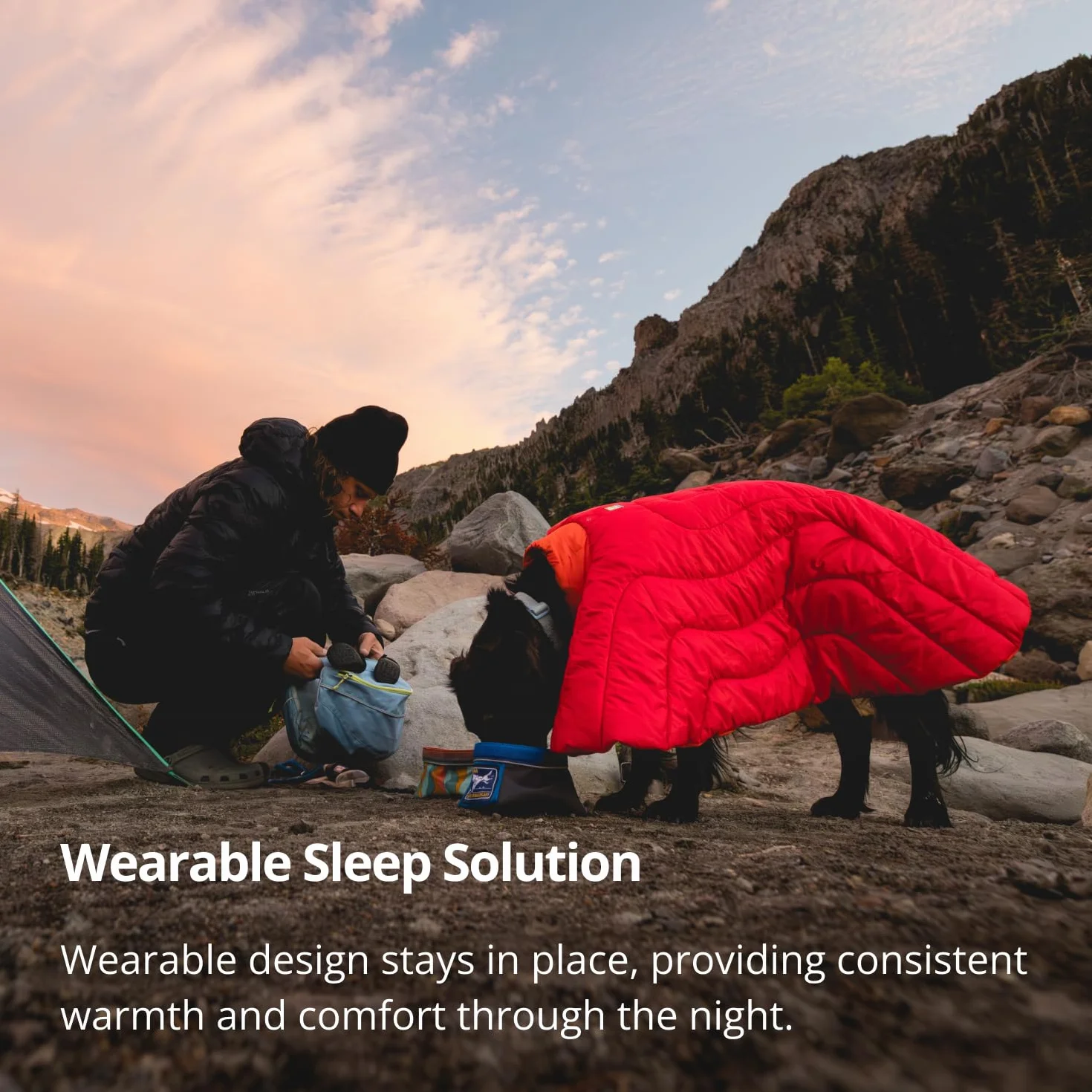 Ruffwear Palisades EcoLoft Ponczo do spania dla psów izolowany śpiwór