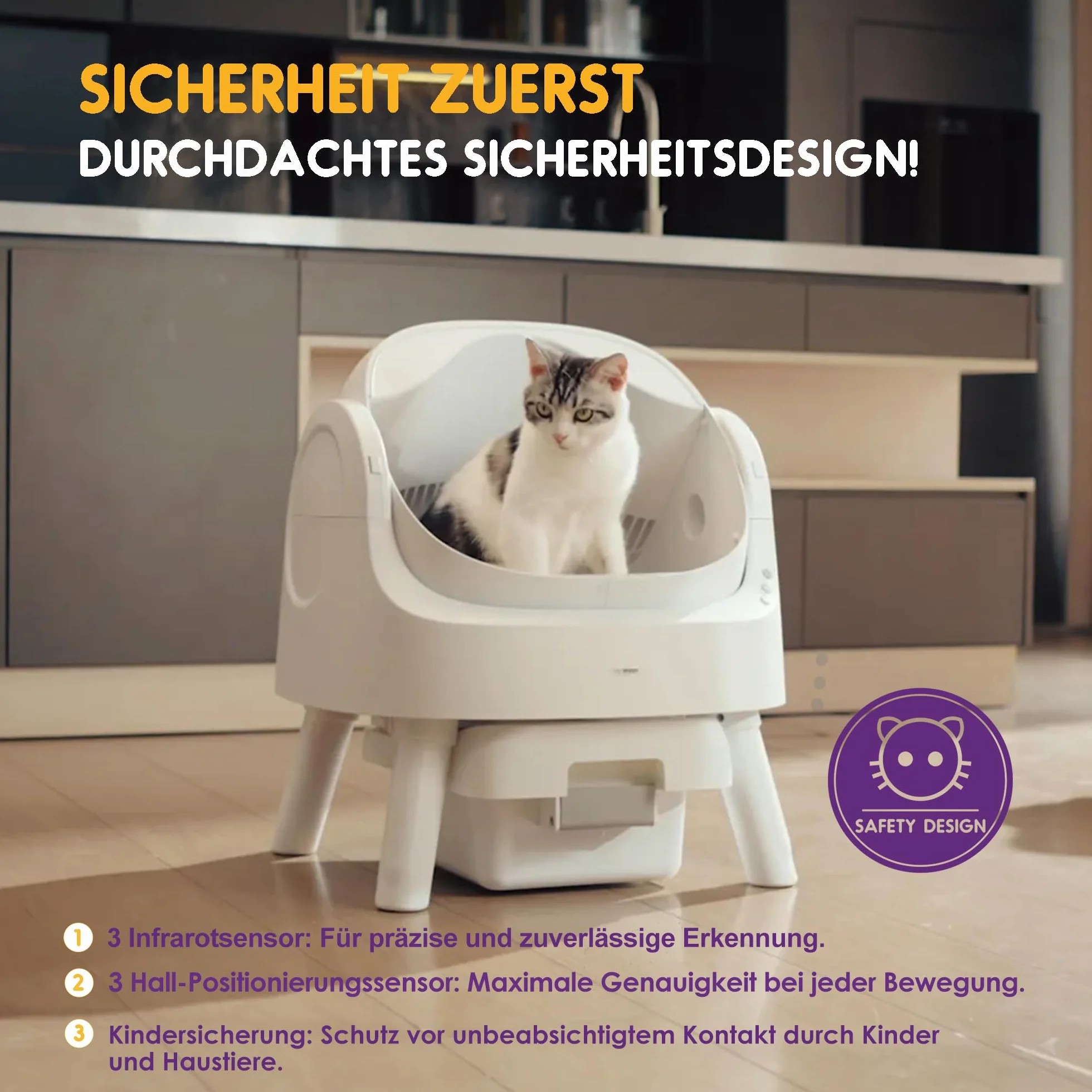 PetPivot Samoczyszcząca się kuweta dla kota z otwartą konstrukcją, trybami automatycznymi i ręcznymi, natychmiastowe czyszczenie i łatwe łopatki, idealna dla dużych kotów, odpowiednia dla wielu kotów