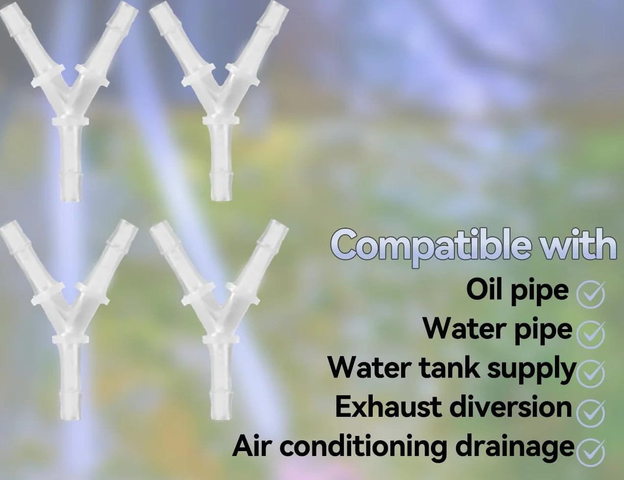 Złącze węża Y do pomp powietrznych akwarium, adapter 4,8 mm biały