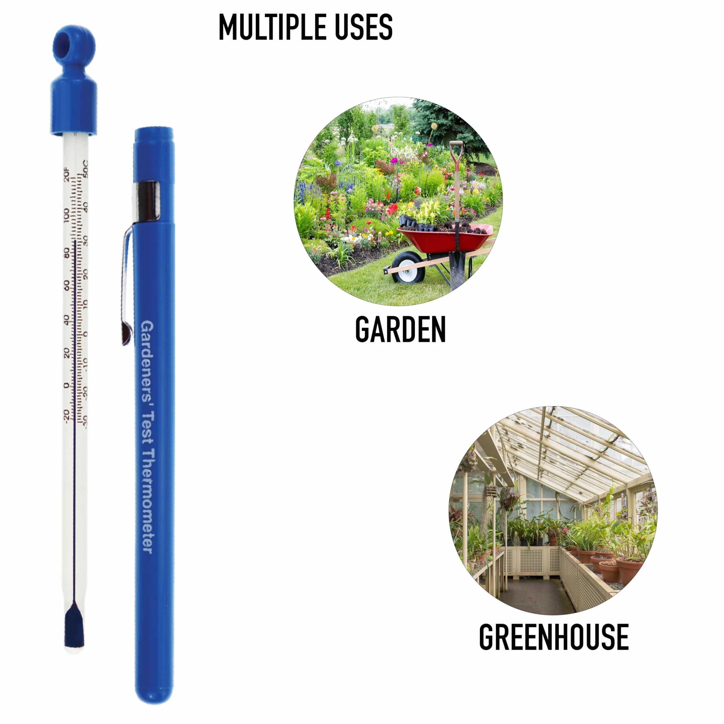 Thermometer World Praktyczna sonda do pomiaru temperatury gleby do ogrodu - sonda przed siewem i sadzeniem