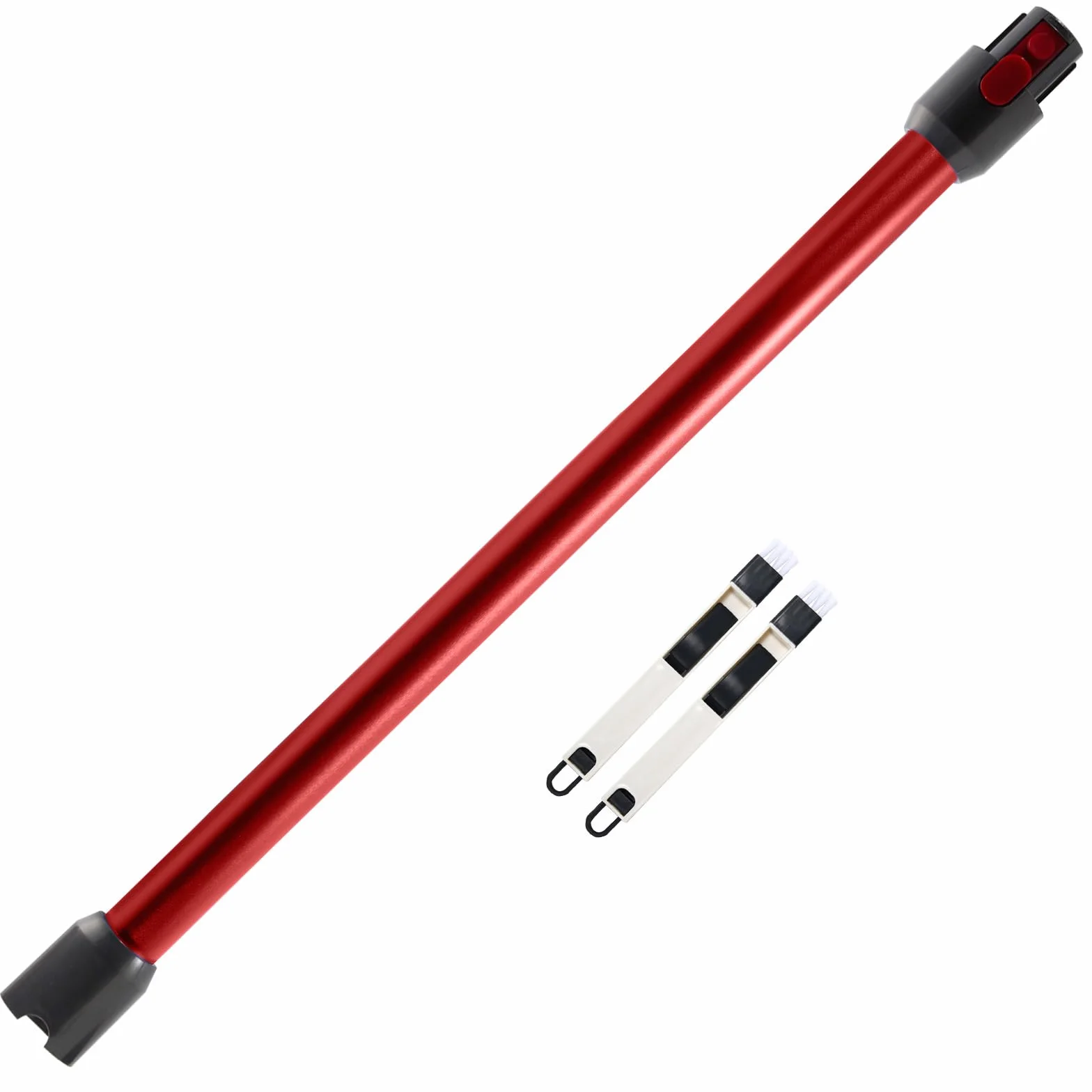 Dyson teleskopowa rura kompatybilna z V7, V8, V10, V11, V15, sztywna rura do V11, szybkie zapięcie, ssak z dwiema szczotkami 2 w 1, czerwona