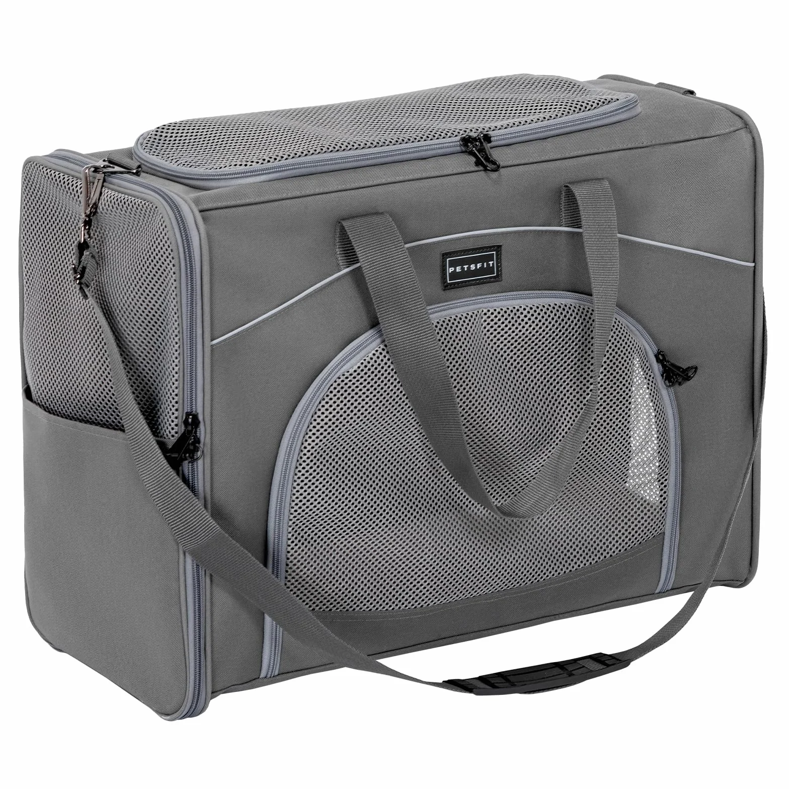 Petsfit Torba transportowa dla psa 55x40x23 cm L szara
