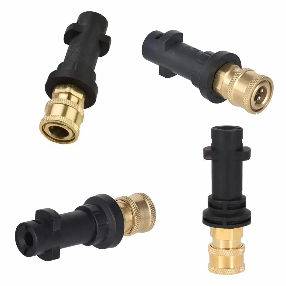 Adapter do pistoletów do myjki wysokociśnieniowej, 1/4" mosiężne szybkozłącze gniazdo do Kärcher serii K K2, K3, K4, K5, K6, K7 armatka pianowa do myjki wysokociśnieniowej