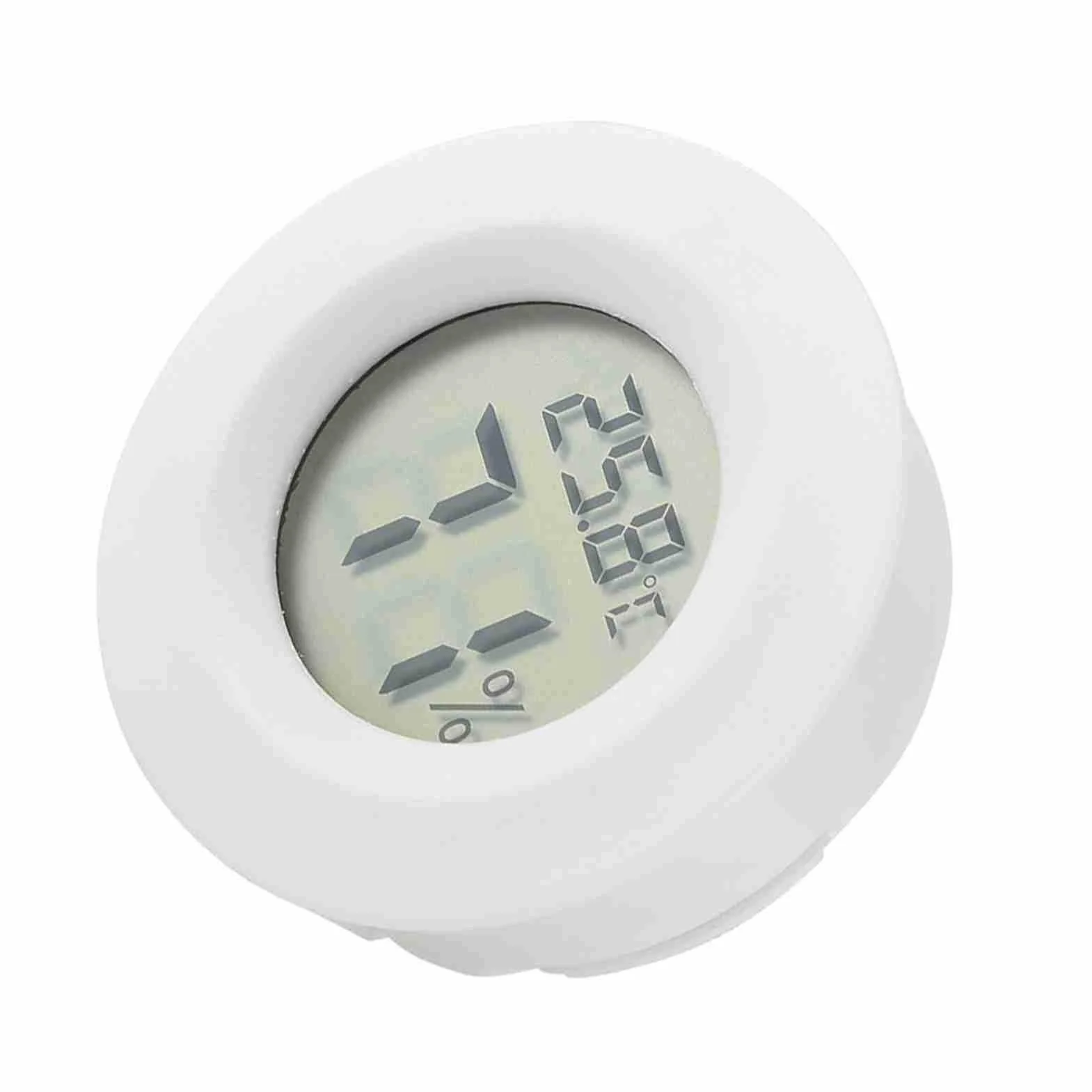Bewinner Mini Cyfrowy Termometr LCD Higrometr do Terrarium -50℃~70℃ 45mm Biały