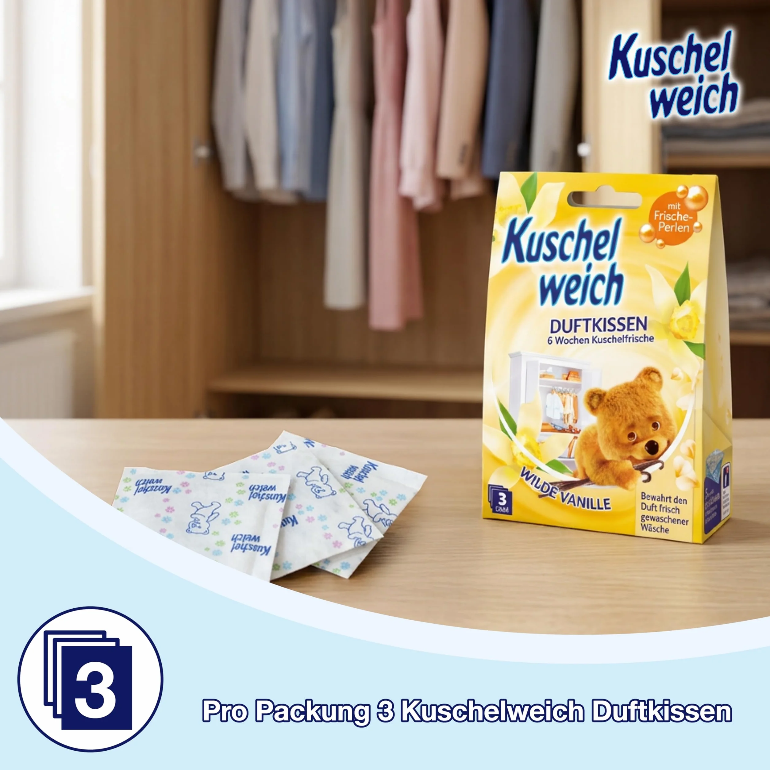 Kuschelweich Saszetki zapachowe - wanilia, 3szt.