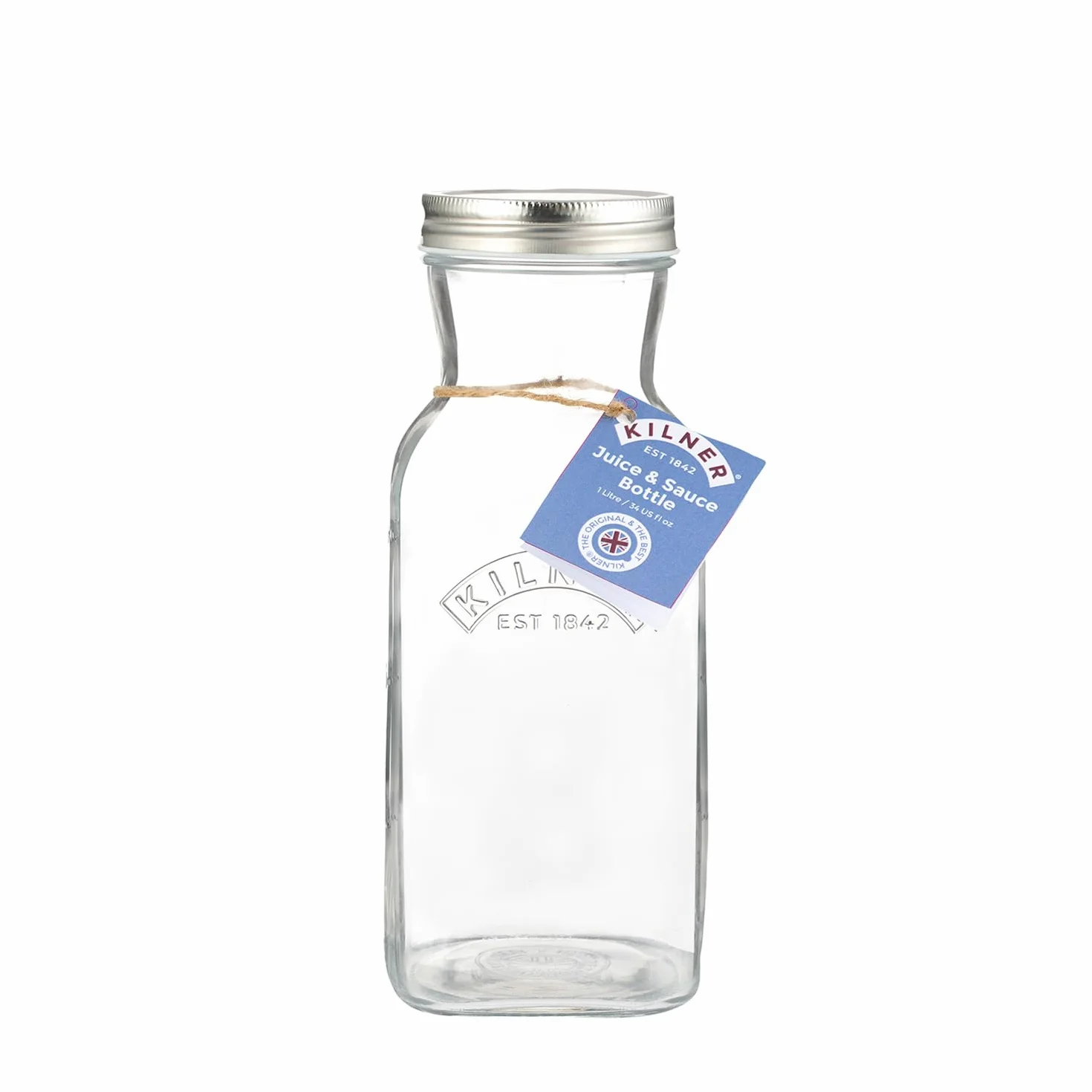 Kilner Szklane butelki na sok i sos 1 litr