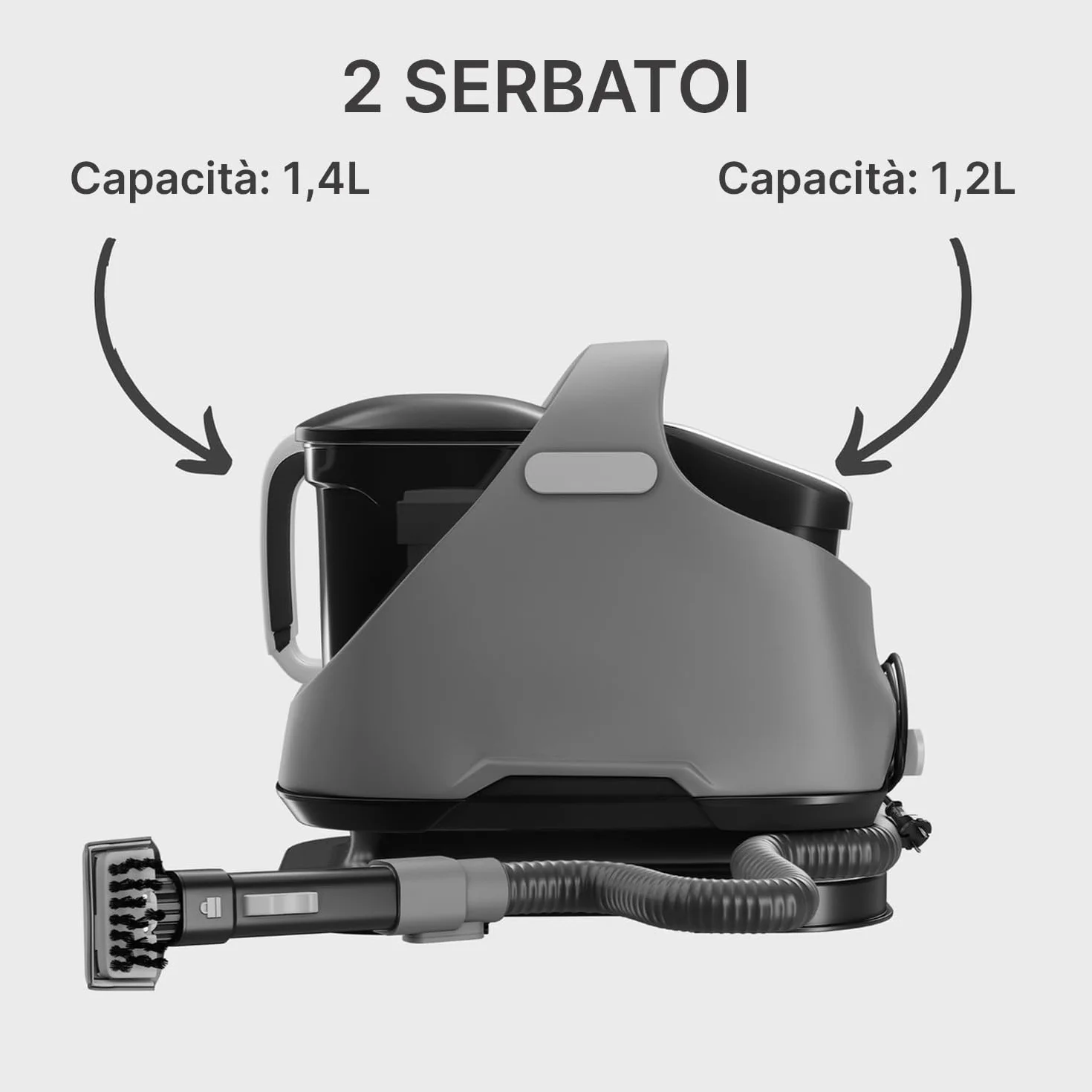 Avilia Maszyna do odkurzania dywanów - myjnia dywanowa - myjnia do wnętrza samochodu 3-metrowy kabel, zbiorniki 1,1 l i 500 ml. Zaawansowana technologia zapewniająca nieskazitelne czyszczenie.