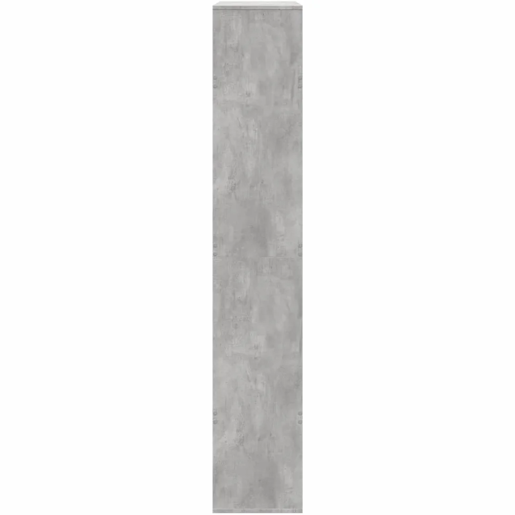 Ścianka działowa, betonowa, szara, wielofunkcyjny regał na książki do salonu, 100 x 33 x 187,5 cm, materiał drewnopochodny