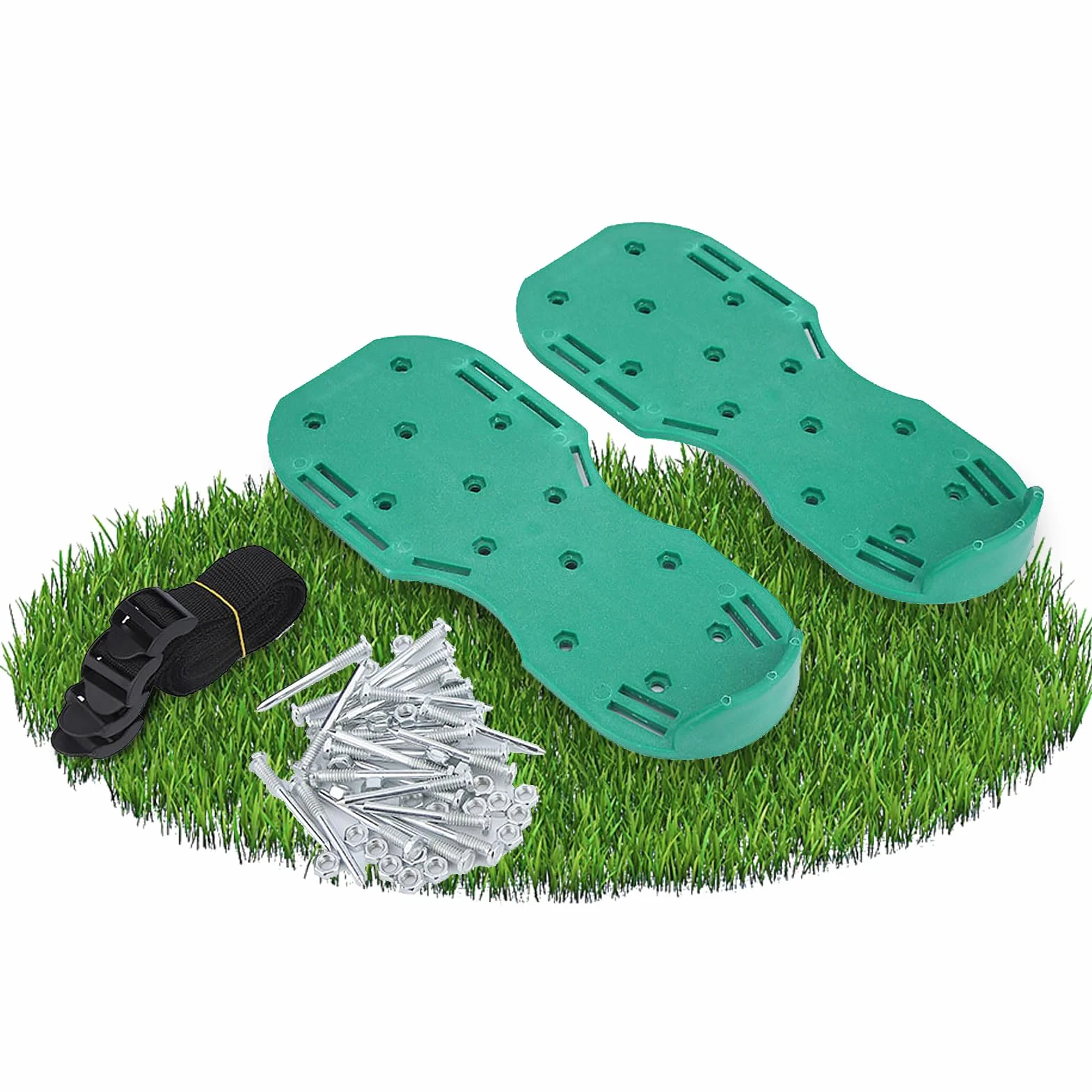 Łatwe do Przenoszenia Buty do Gwoździ do Trawy, Aerator do Trawnika, Buty do Paznokci, Buty z Kolcami do Trawnika Wykonane z Wysokiej ści Tworzywa Sztucznego PP do Trawnika