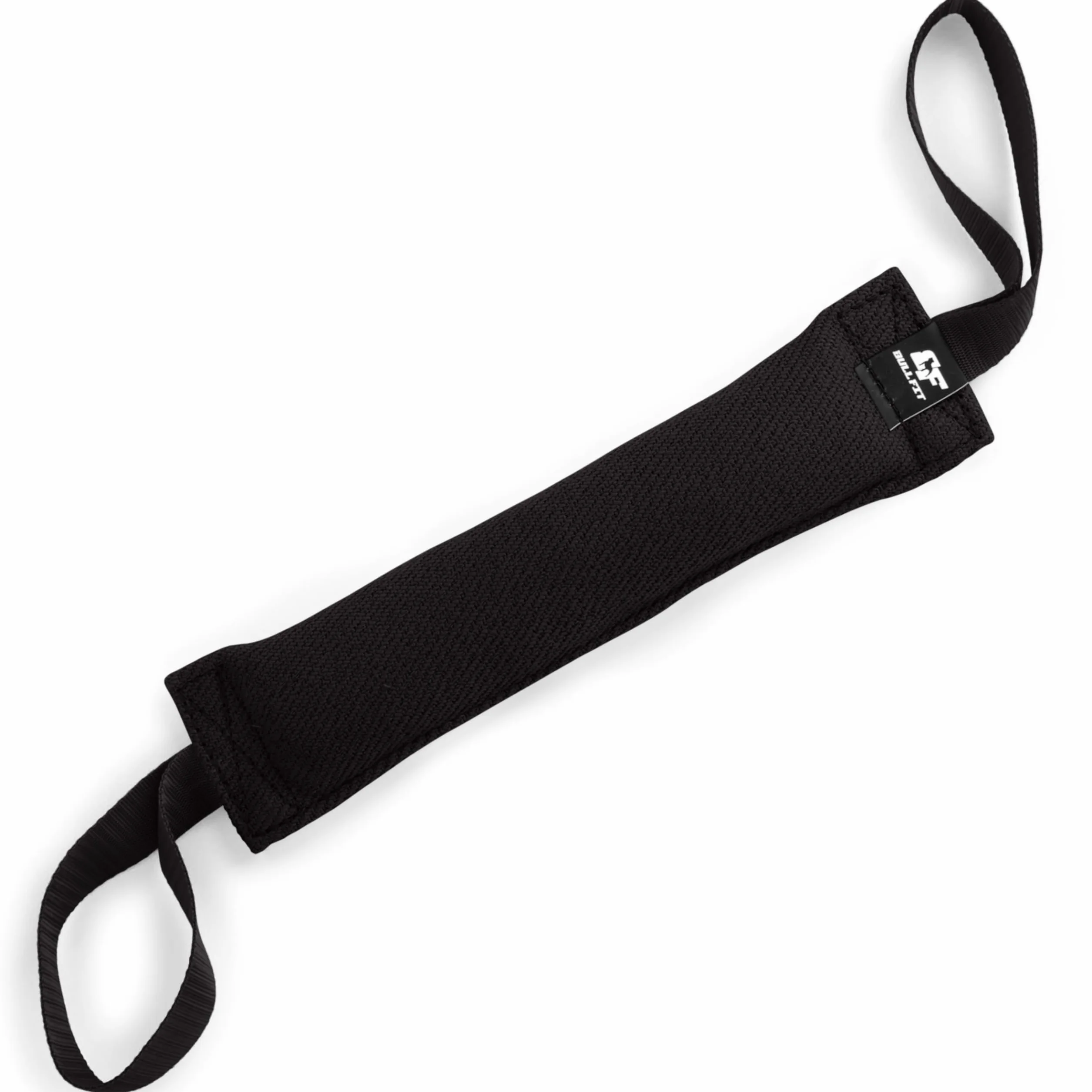 Bull Fit Szarpak dla psa 30 cm, z dwiema rączkami - Bardzo wytrzymała zabawka dla psów do treningu obronnego i kynologii sportowej - Mocny Szarpak z materiał ringowy, Aport Dummy czarny