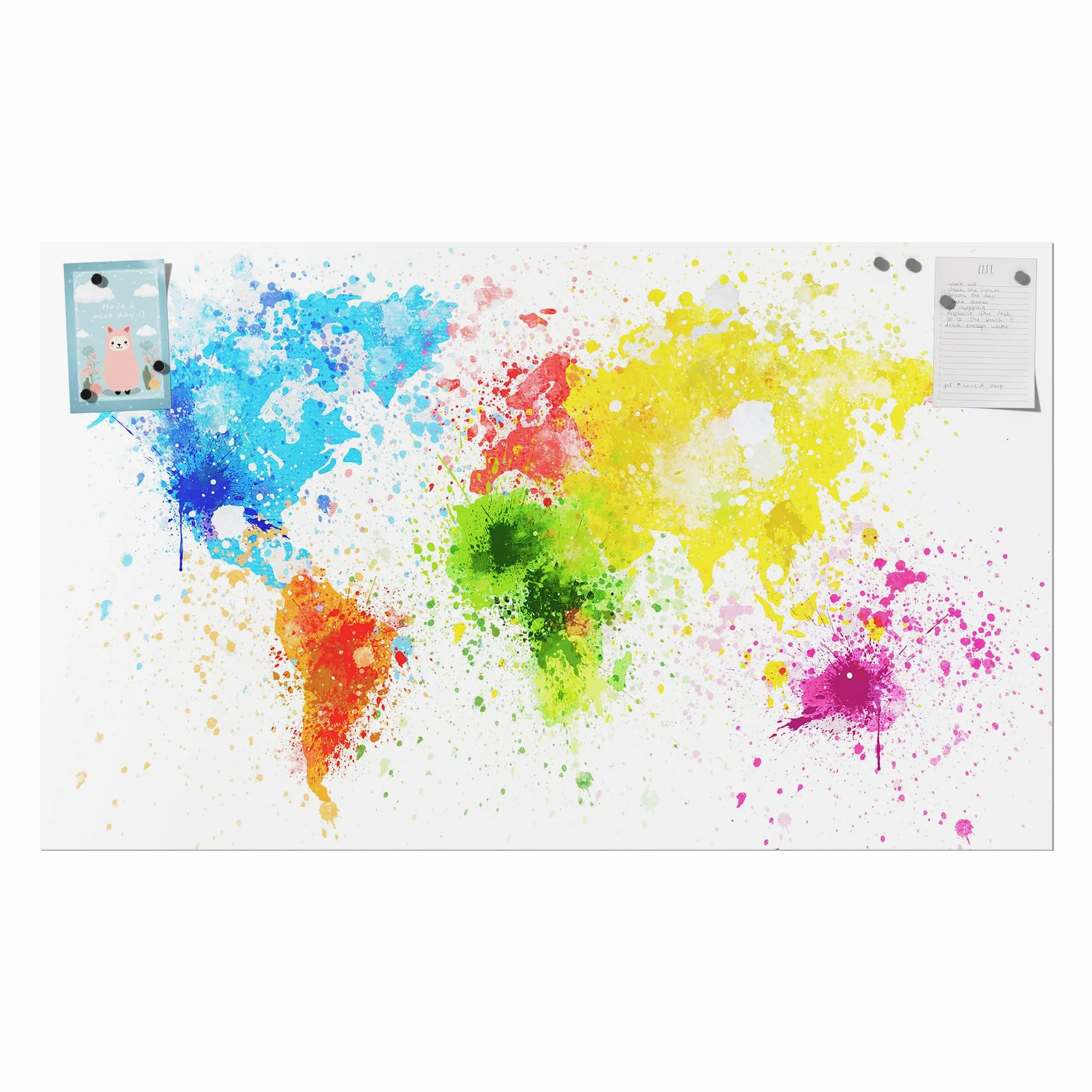 DEQORI Folia magnetyczna do ogrzewania 100 x 60 cm | motyw kolory świata | dekoracyjna mata magnetyczna, ochrona grzejników | magnetyczna folia dekoracyjna samoprzylepna, magnetyczna i odporna na