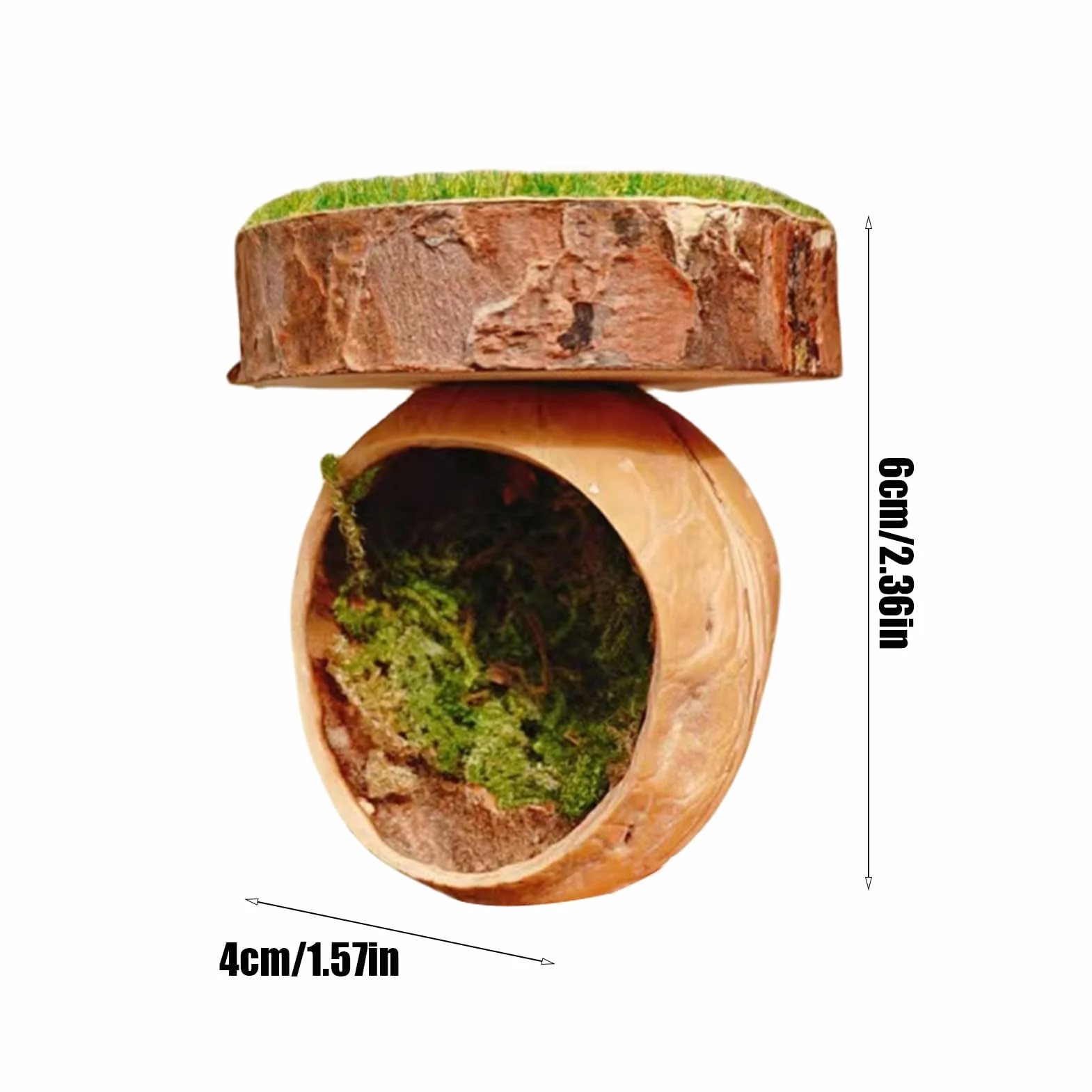 Spider Hiding Shelter, Magnetic Habitat Cave, Handmade Climbing Accessory, 1.57x2.36 inches, Naturalistic Terrarium Decor, Secure Mount Enclosure, for Tarantula Cage Reptile Small