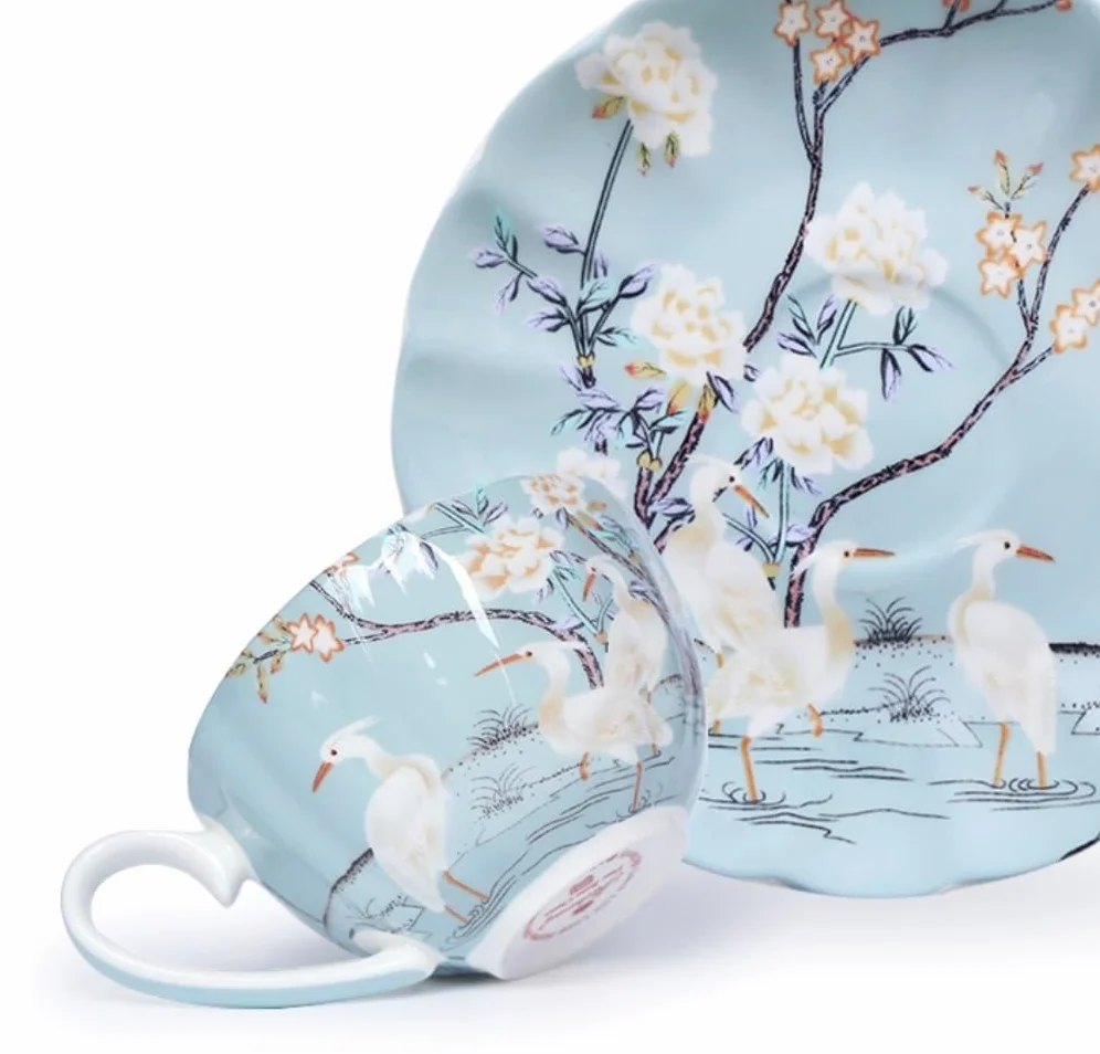 Kubki Kubki Styl Zestaw Filiżanek Do Kawy Luksusowy Prezent Kreatywność Filiżanki Do Herbaty I Filiżanki do Kawy Zestaw Spodków Piękne Ceramiczne Kubki Do Kawy (Kolor: C, Rozmiar: 200 ml)
