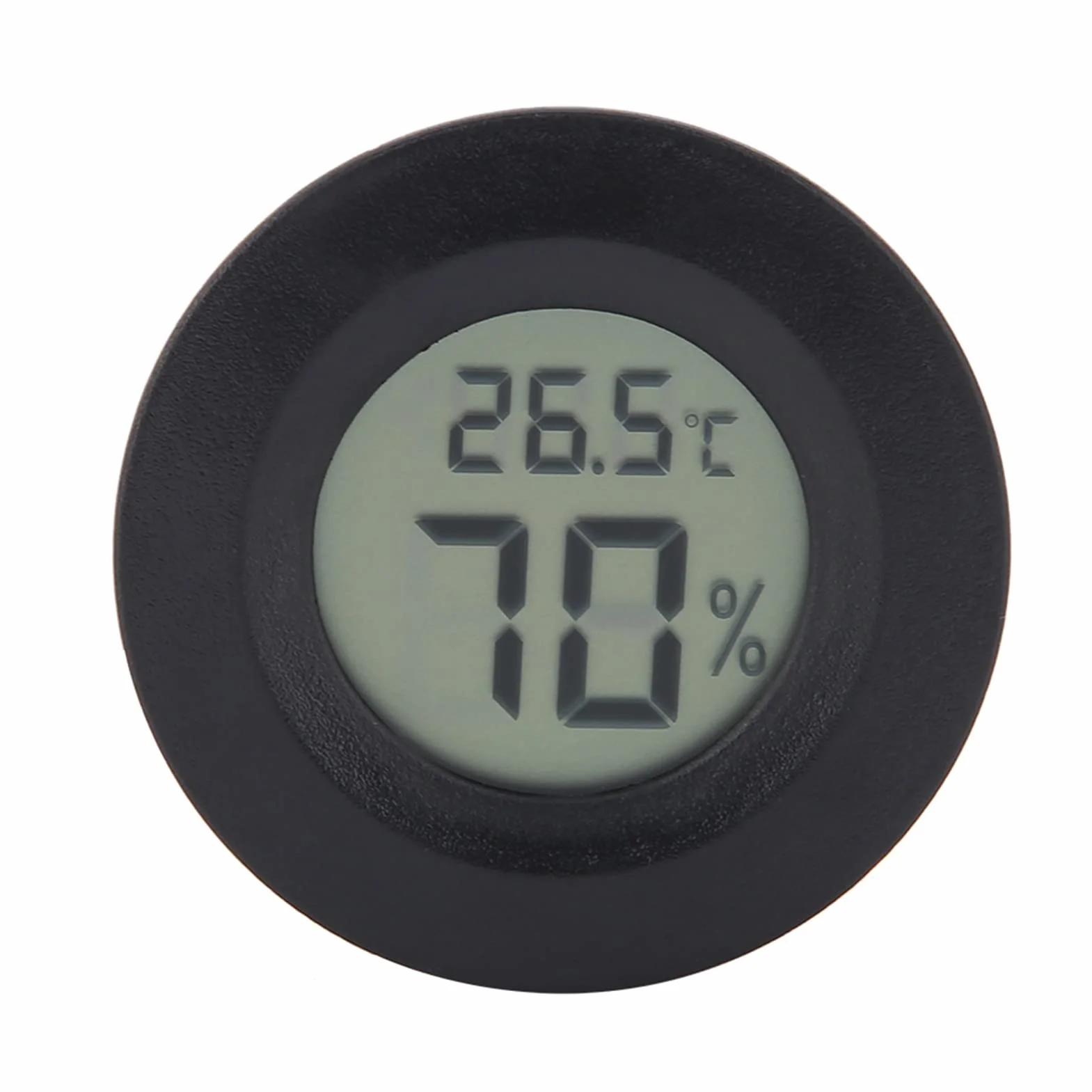 Generic Mini Cyfrowy LCD Gadów Termometr Higrometr Trwały Miernik Temperatury i Wilgotności do Zbiorników dla Gadów i Terrariów (BLACK)