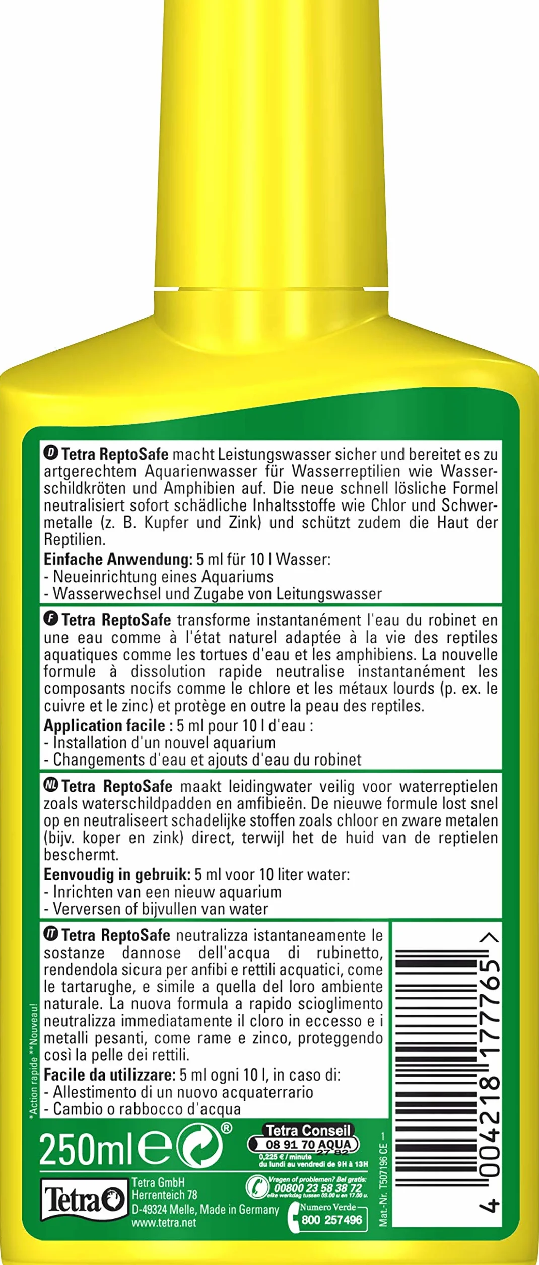 TETRA ReptoSafe Odżywka do wody dla żółwi 250ml