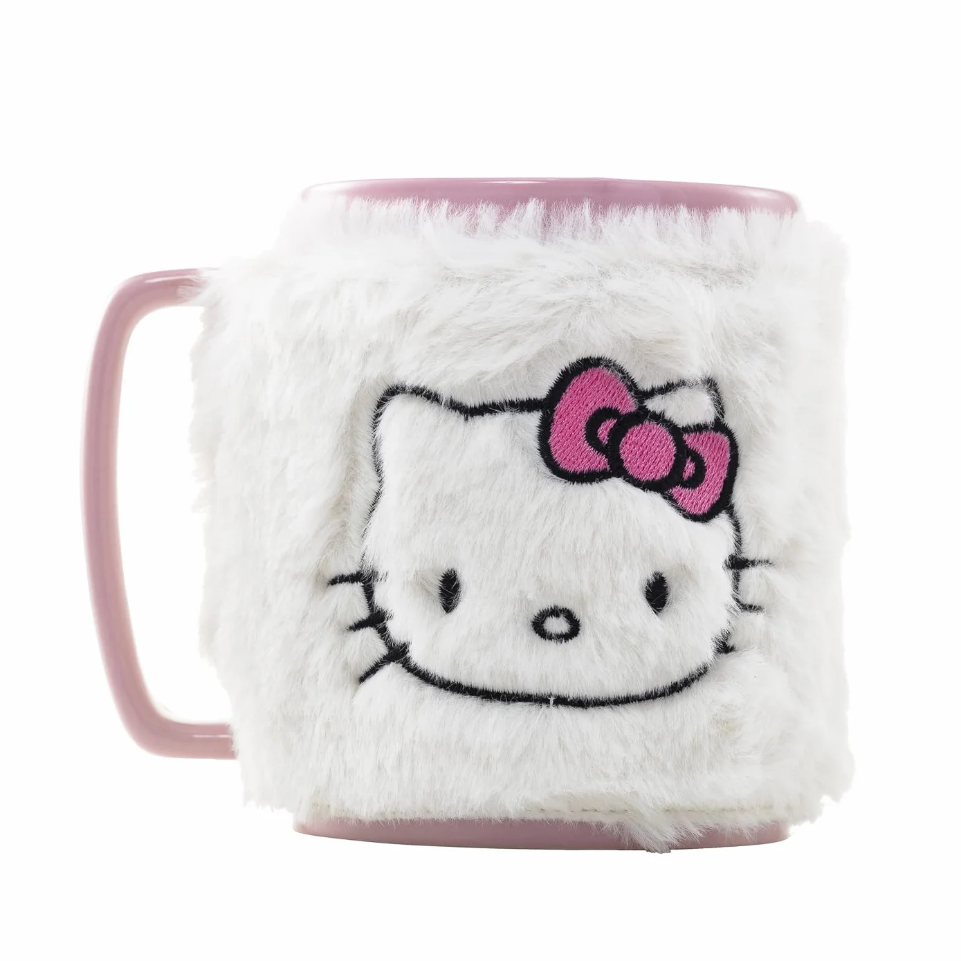 Pyramid International Kubek HELLO KITTY FUZZY – uroczy wzór Hello Kitty, odpowiedni do kawy lub herbaty, wygodny uchwyt, niesamowity prezent dla fanów Hello Kitty, trwały i bezpieczny w kuchence