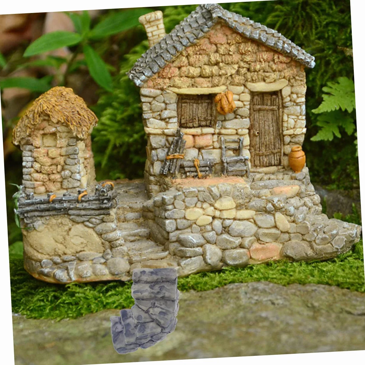 10Kawałki Sztuk Żywicznych Mini Figuryn Dekoracje Do Krajobrazu Ozdoby Ogrodowe Do Mini Ogrodów i Domków Lalek