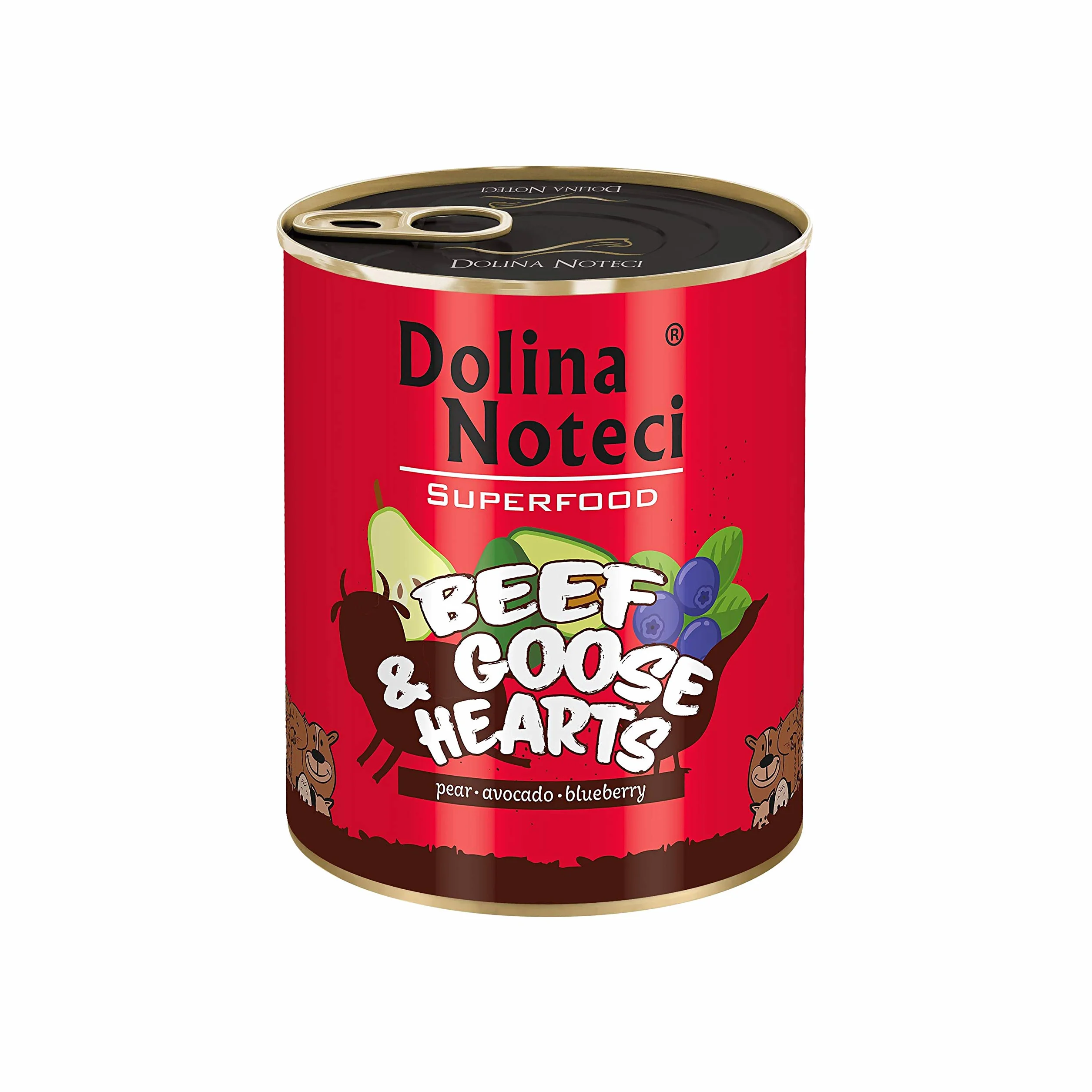 Dolina Noteci Superfood Mokra karma dla psa wołowina i serca gęsi puszka 800 g