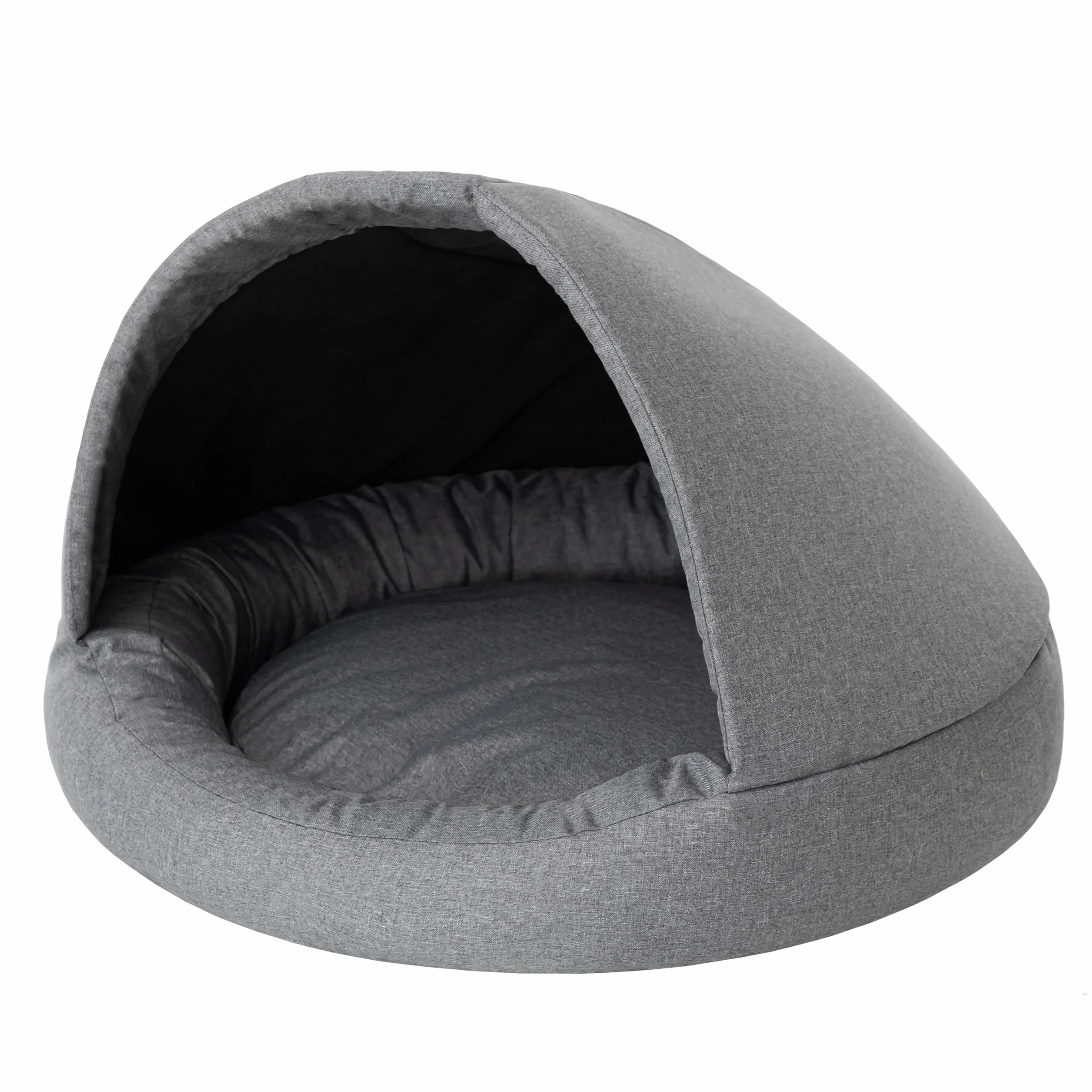 PillowPrim Legowisko dla psa 2w1 domek grafitowe XL 100x100x62 cm
