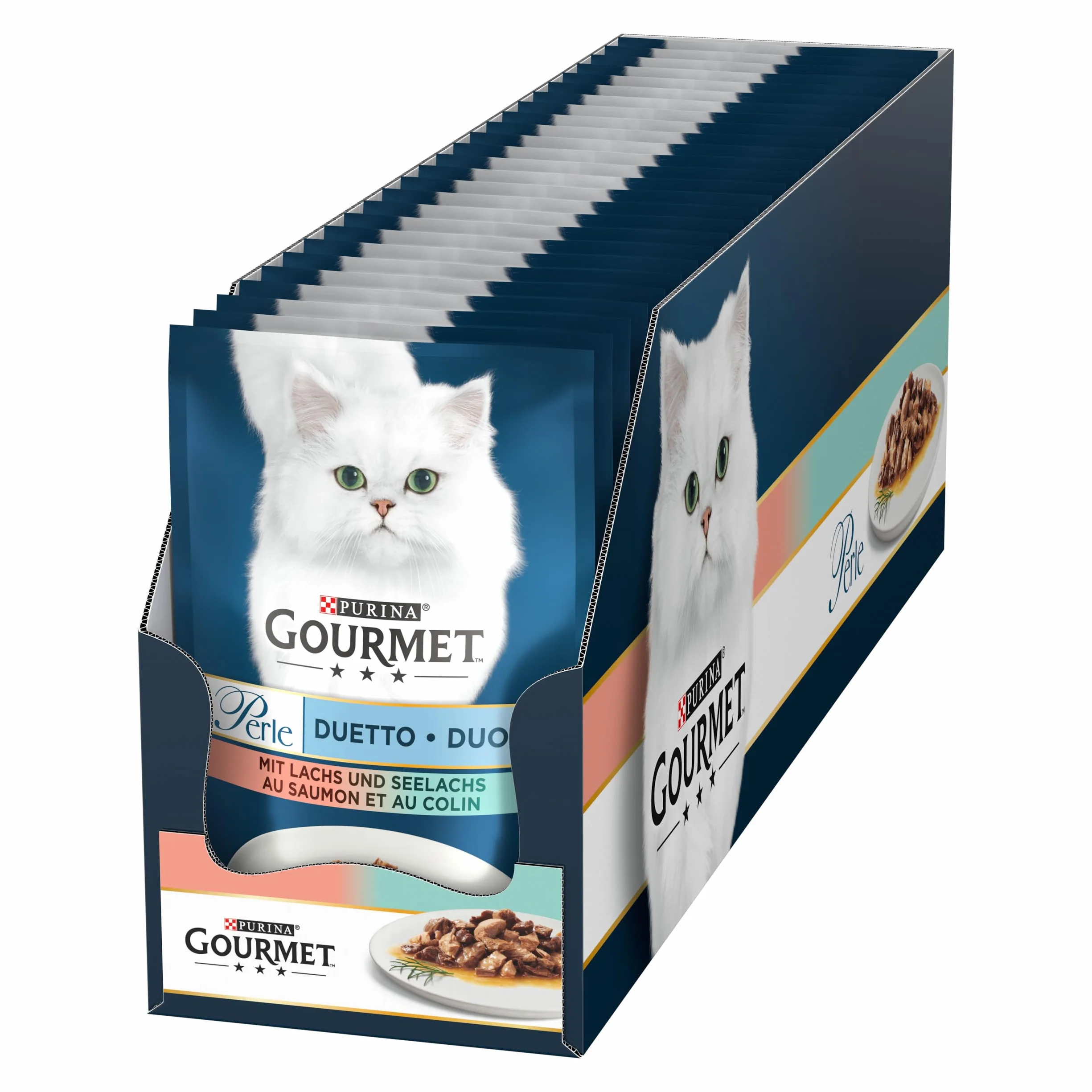 Gourmet Perle Karma dla Kotów Łosoś Mintaj 26 x 85 g