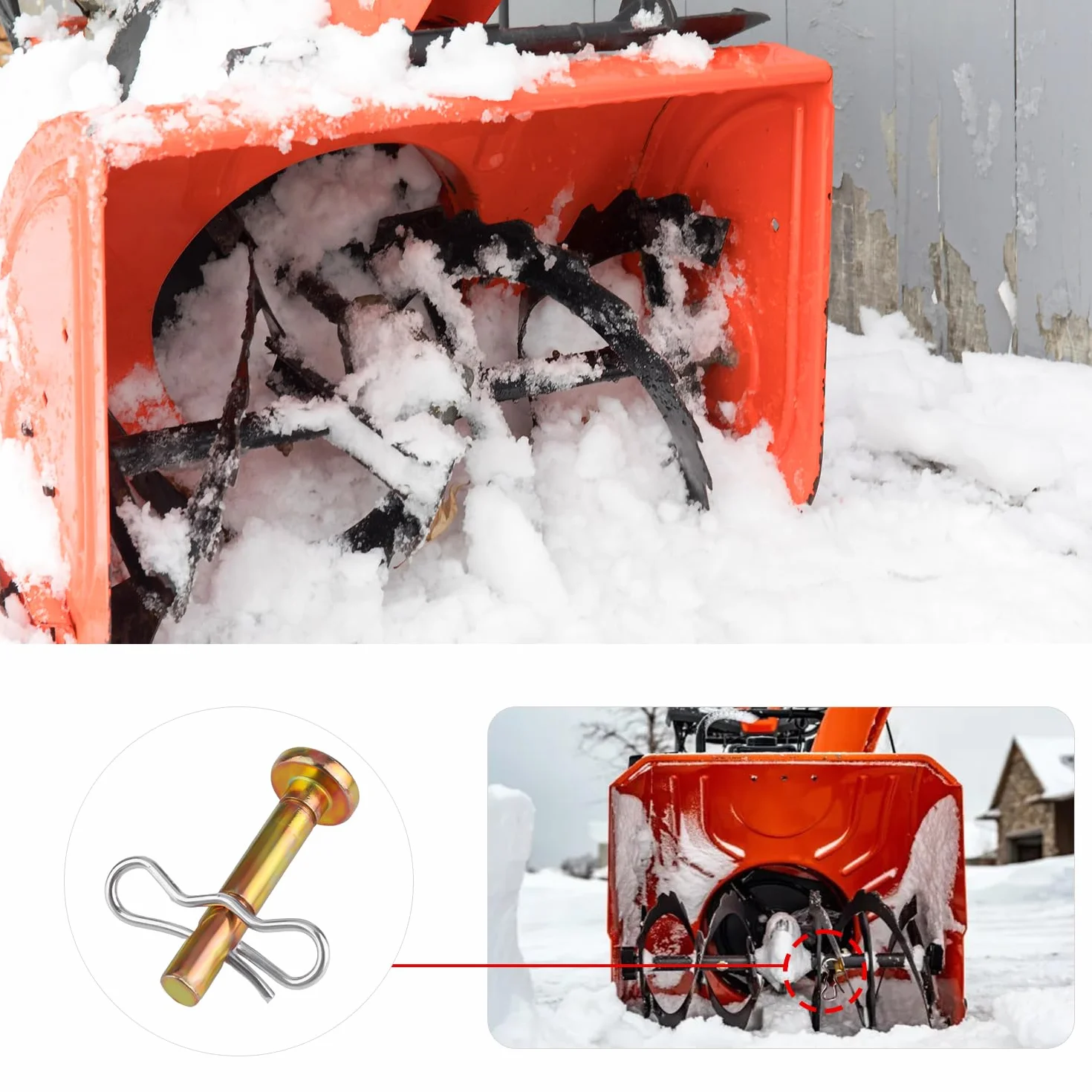 20 Szt. Kolek Scinany i 20 Szt. Zawleczka Szpilka Czesci Zamienne do Cub Cadet 738-04124A 714-04040 Odsniezarka MTD Craftsman Cub Cad Troy Bilt