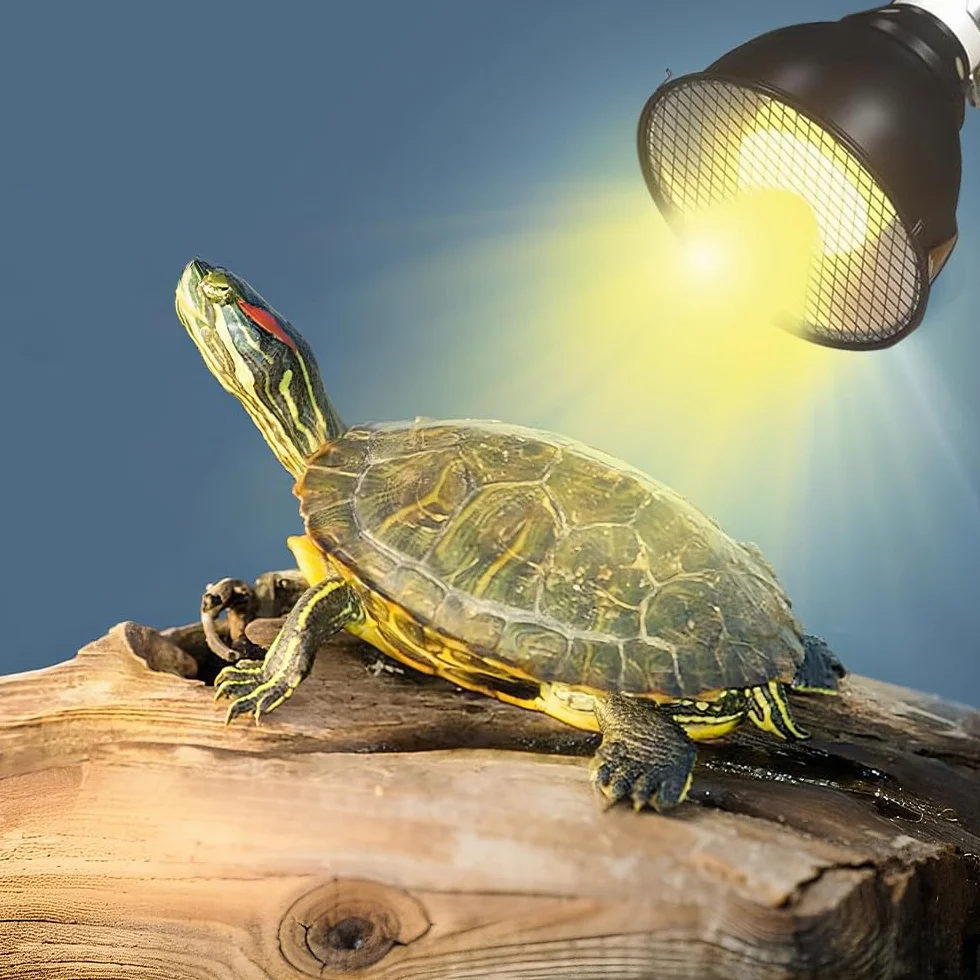 Lampa grzewcza dla gadów E27 200 W z timerem UVA/UVB/podczerwień do terrarium