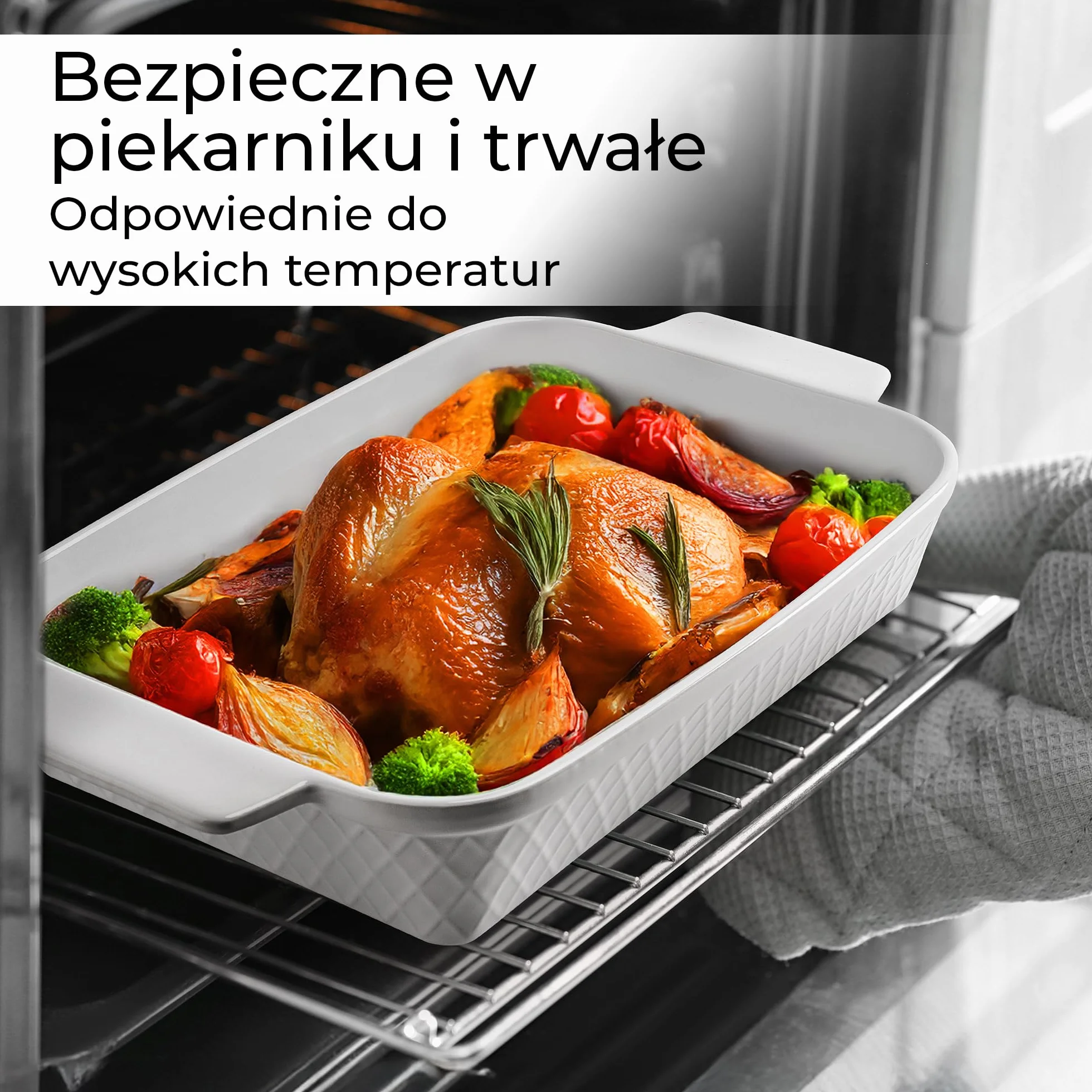 MIAMIO - Zestaw naczyń do zapiekania 3 sztuki/Ceramiczna prostokątna forma do pieczenia, 3-częściowy zestaw naczyń do pieczenia, 850 ml, 1650 ml, 2900 ml - Bezpieczne do zmywarki i piekarnika - Kole