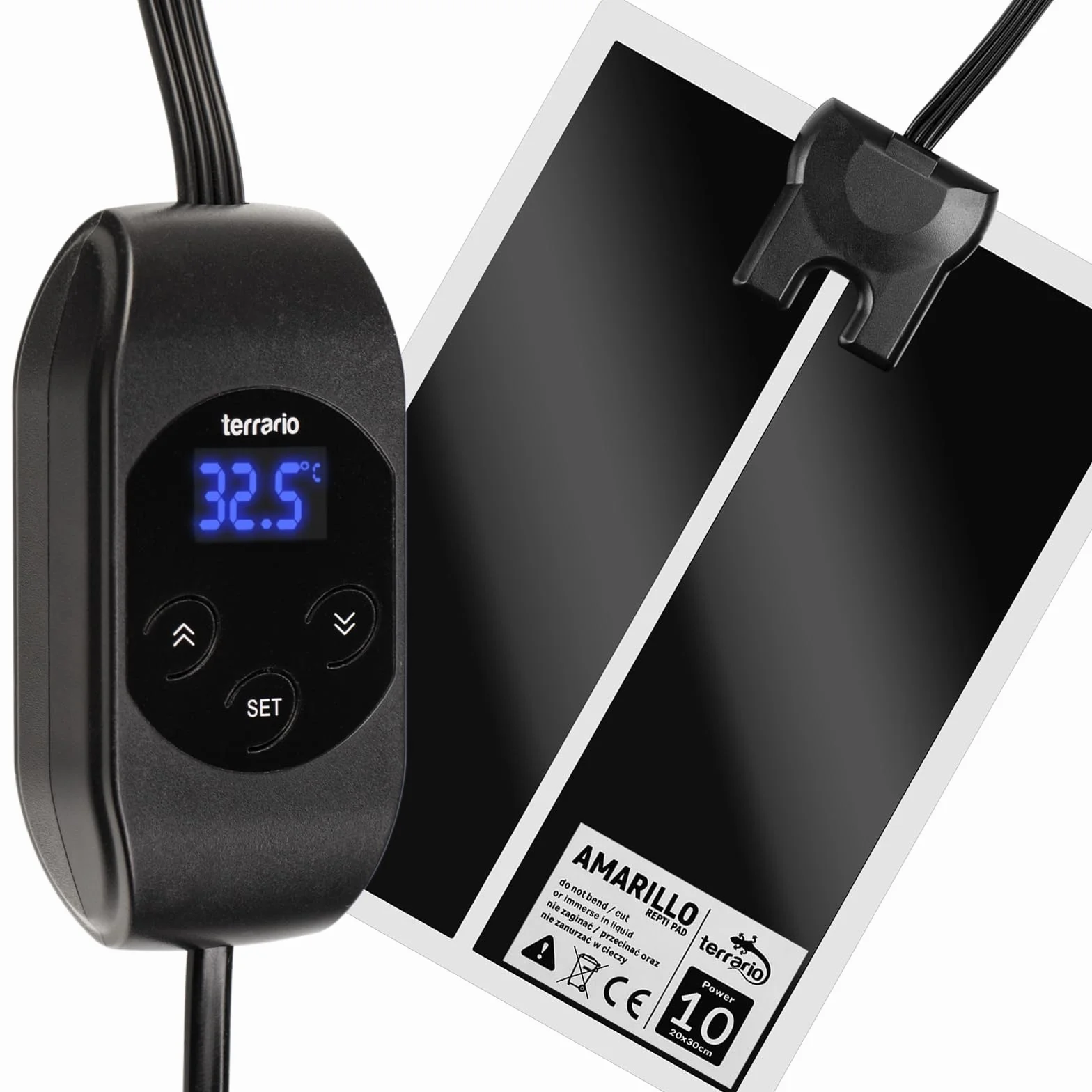Mata grzewcza Terrario Amarillo 10W z termostatem LCD