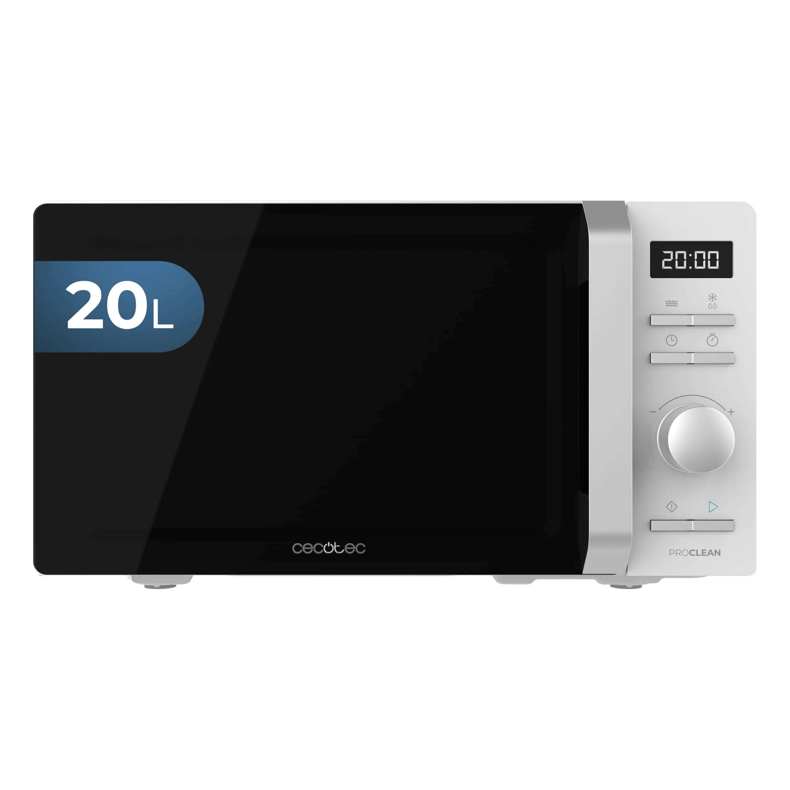 Cyfrowa kuchenka mikrofalowa z falownikiem 19L Proclean 5010 Inwerter White. 700 W, 5 poziomów mocy, niskie zużycie energii, wyświetlacz LED, talerz obrotowy 245 mm, timer, 8 trybów