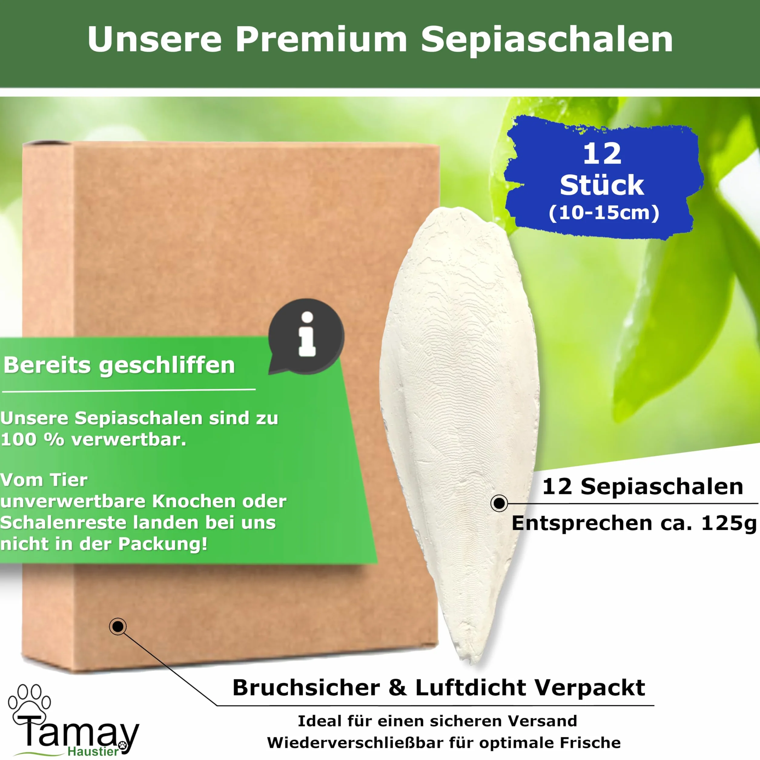 Tamay Miseczki sepia Premium 12 sztuk pokarm dla gadów żółwi ptaków akcesoria do terrarium