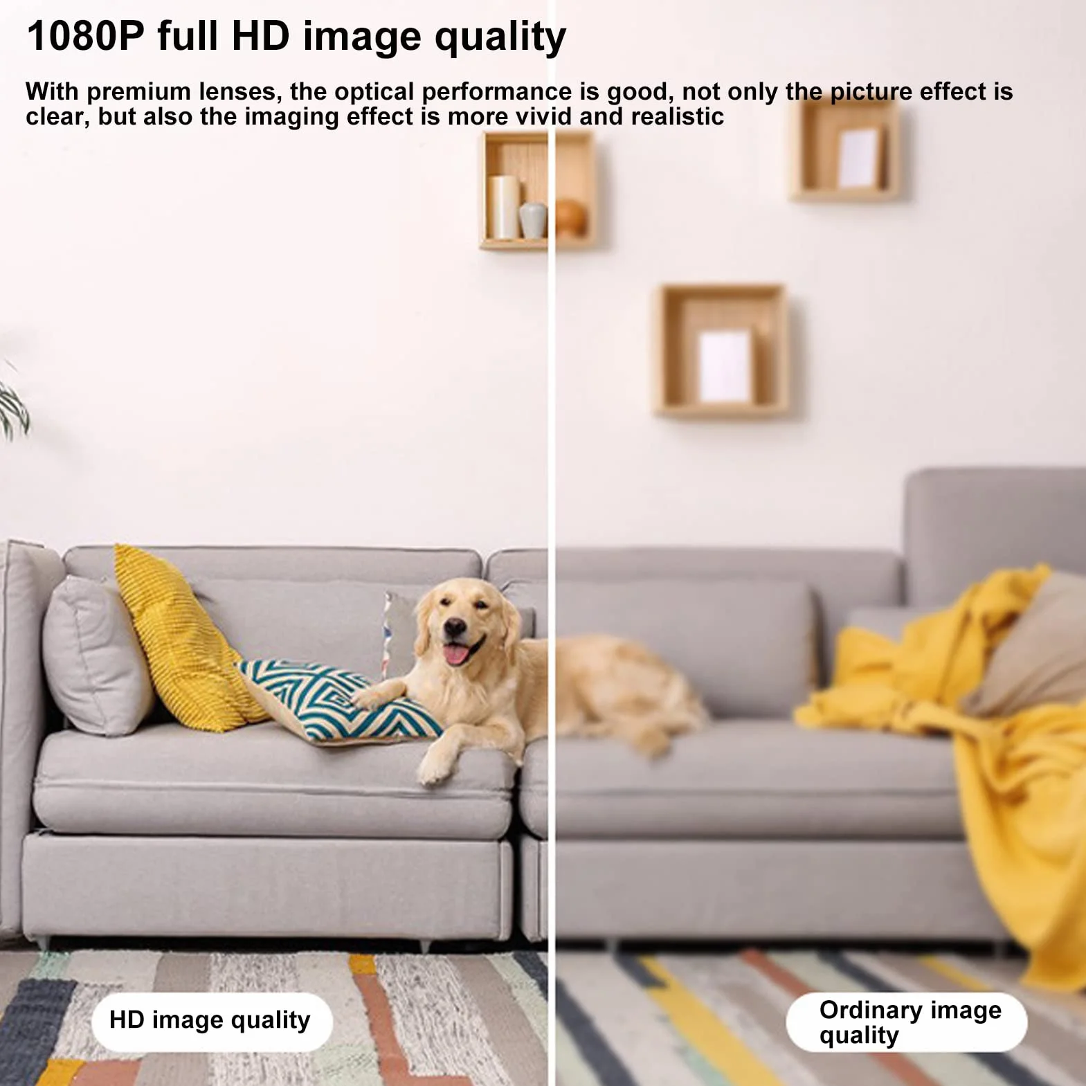 Inteligentna Kamera Bezpieczeństwa Wi-Fi 1080P HD z Noktowizorem i Wykrywaczem Ruchu