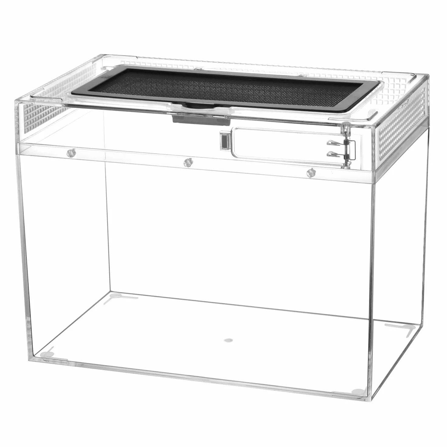 QWORK® Skrzynka do karmienia gadów, gad Growth pc terrarium, 30 * 18 * 22cm dla różnych gadów i owadów