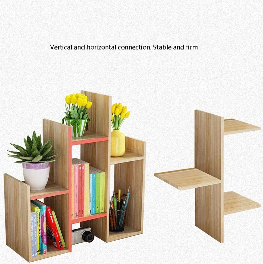Regał na Książki Biblioteczki Organizer Na Biurko Książki, Duża Półka Z Naturalnego Drewna Do Przechowywania Stacjonarnego (zmontowana Gabinetu Biurowego) Uniwersalny Salonu(White)