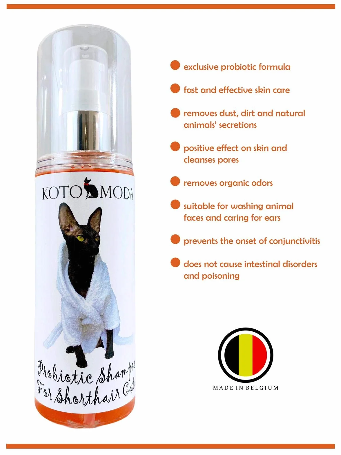 Probiotyczny szampon dla kotów krótkowłosych 120 ml