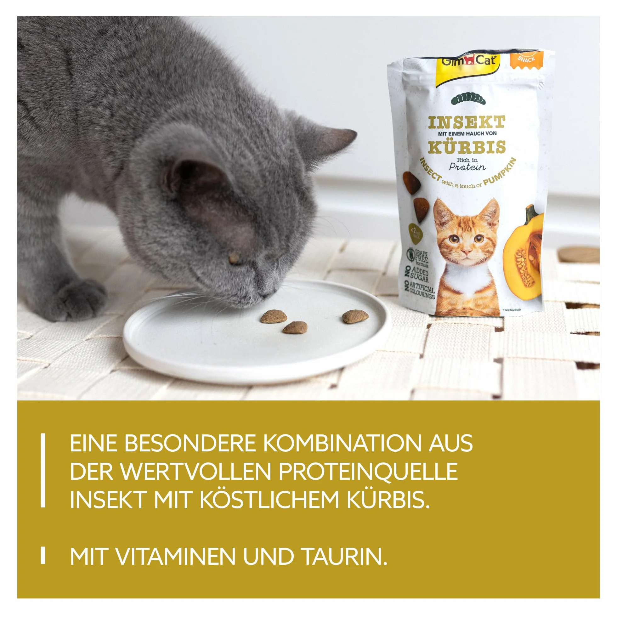 GimCat Crunchy Snacks owad z dynią – chrupiące przysmaki dla kota 50 g