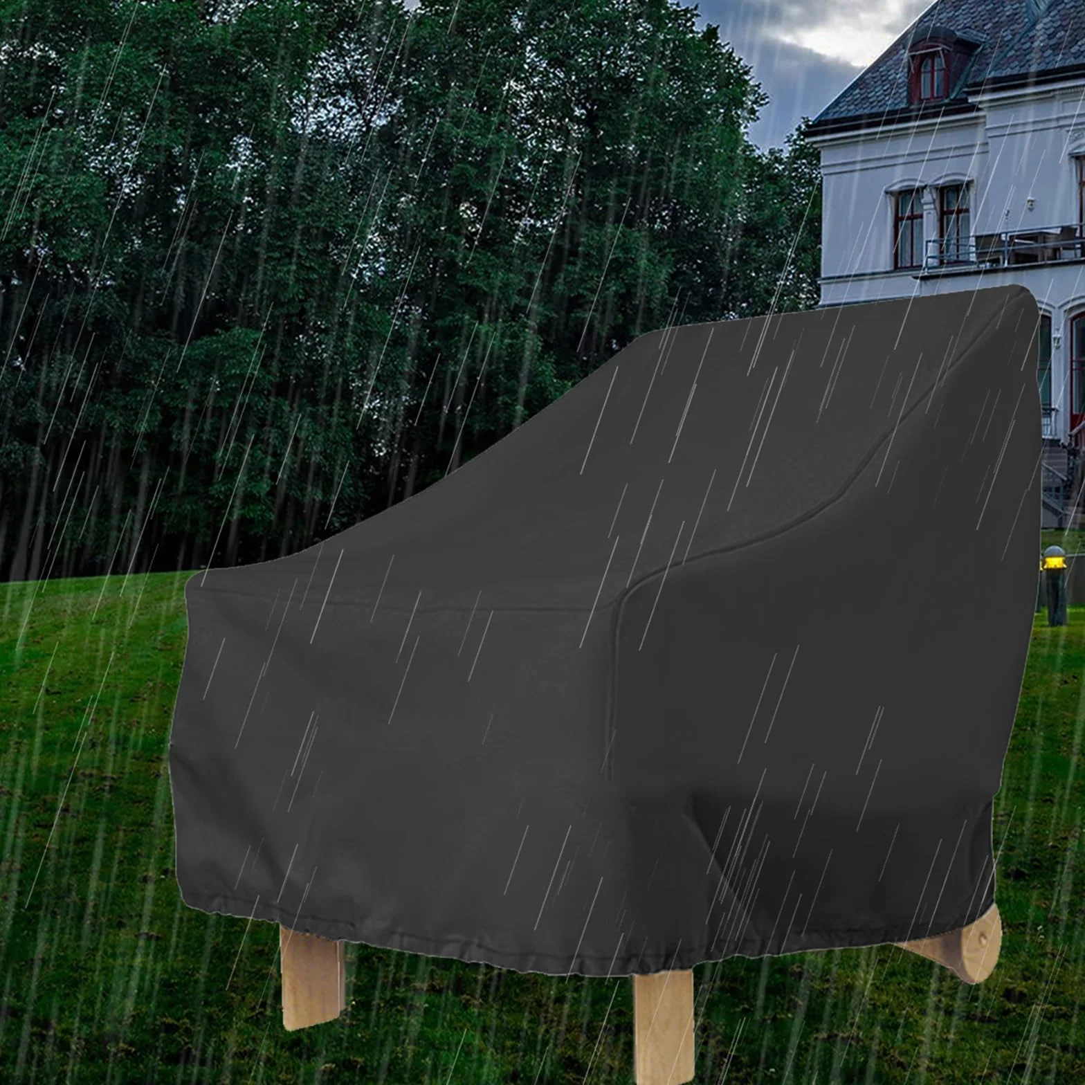 Adirondack pokrowiec na krzesło 80 x 85 x 91 cm, pokrowiec ochronny na krzesła ogrodowe 210D, wodoszczelny, odporny na promieniowanie UV, na krzesła balkonowe, krzesła ogrodowe