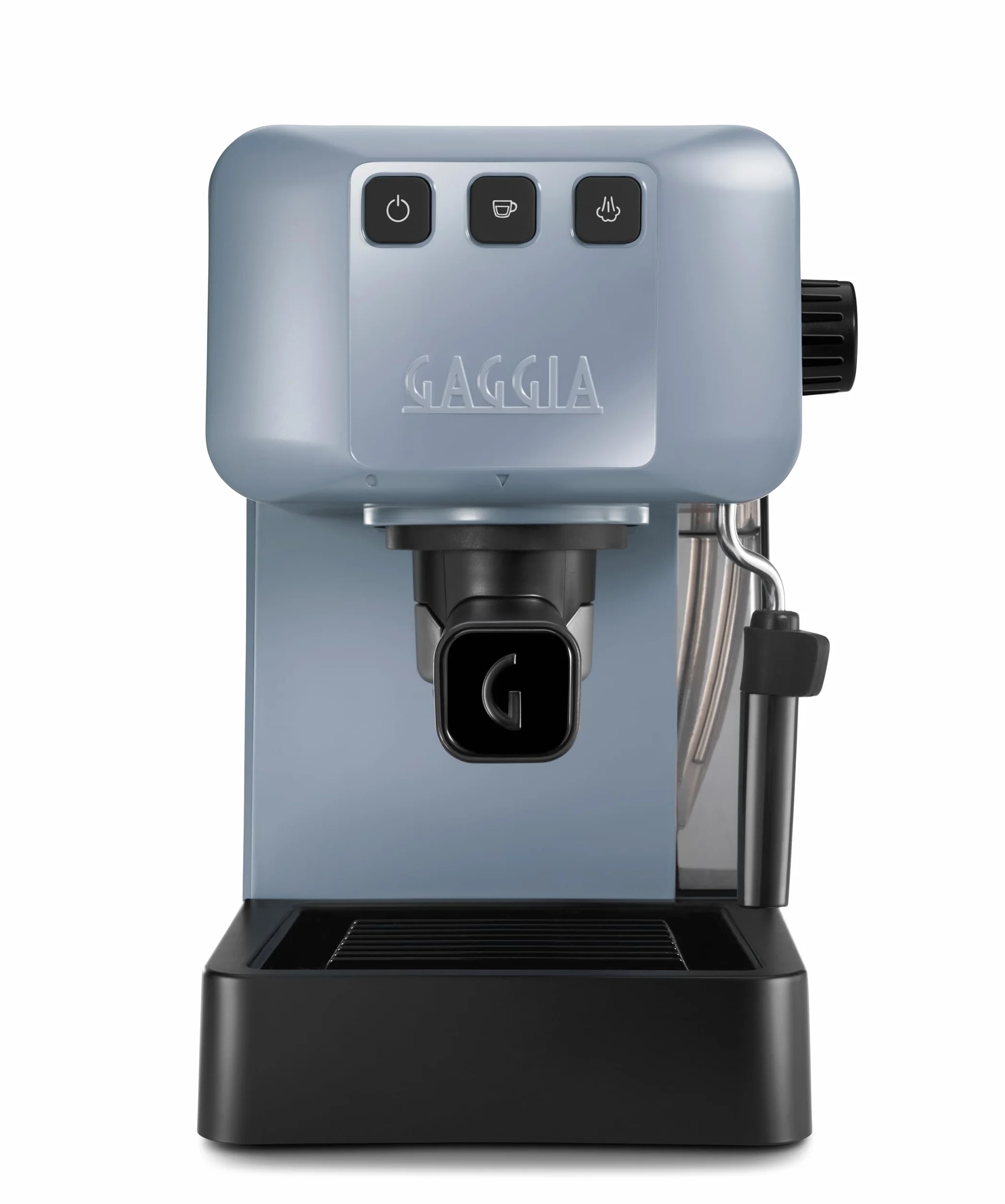 Gaggia EG2109 Grey ręczny ekspres do kawy do espresso, mielone lub gofrowe, system POD do kremowego espresso z goframi, automatyczna wstępna infuzja, 15 bar, model 2023, 100% Made in Italy