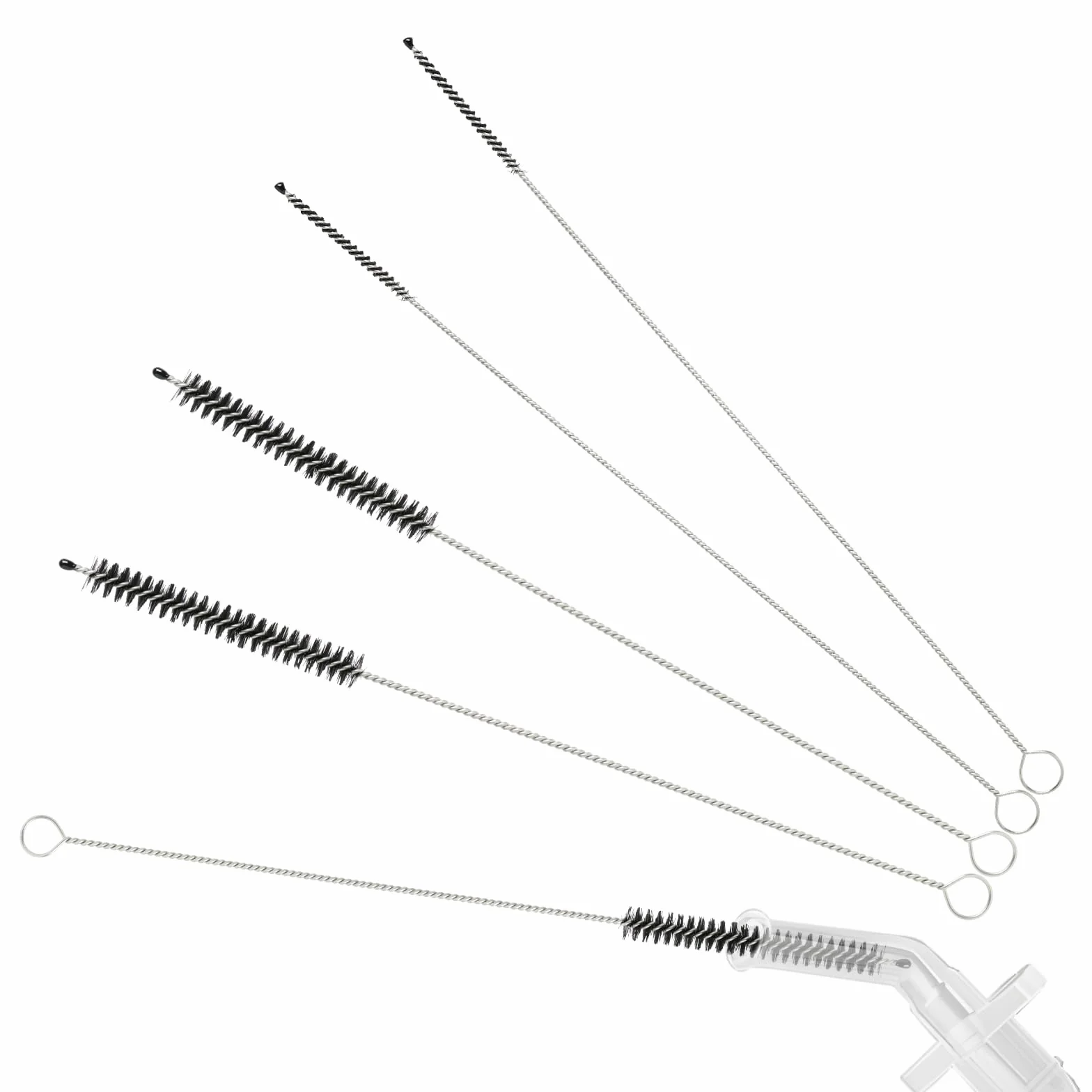 4 sztuki słomek do czyszczenia słomek, szczotka do czyszczenia w pełni automatyczna, 3 mm i 7 mm Ø, kompatybilna z Miele, Jura, Siemens, Krups, Saeco, Melitta, Bosch, Nivona