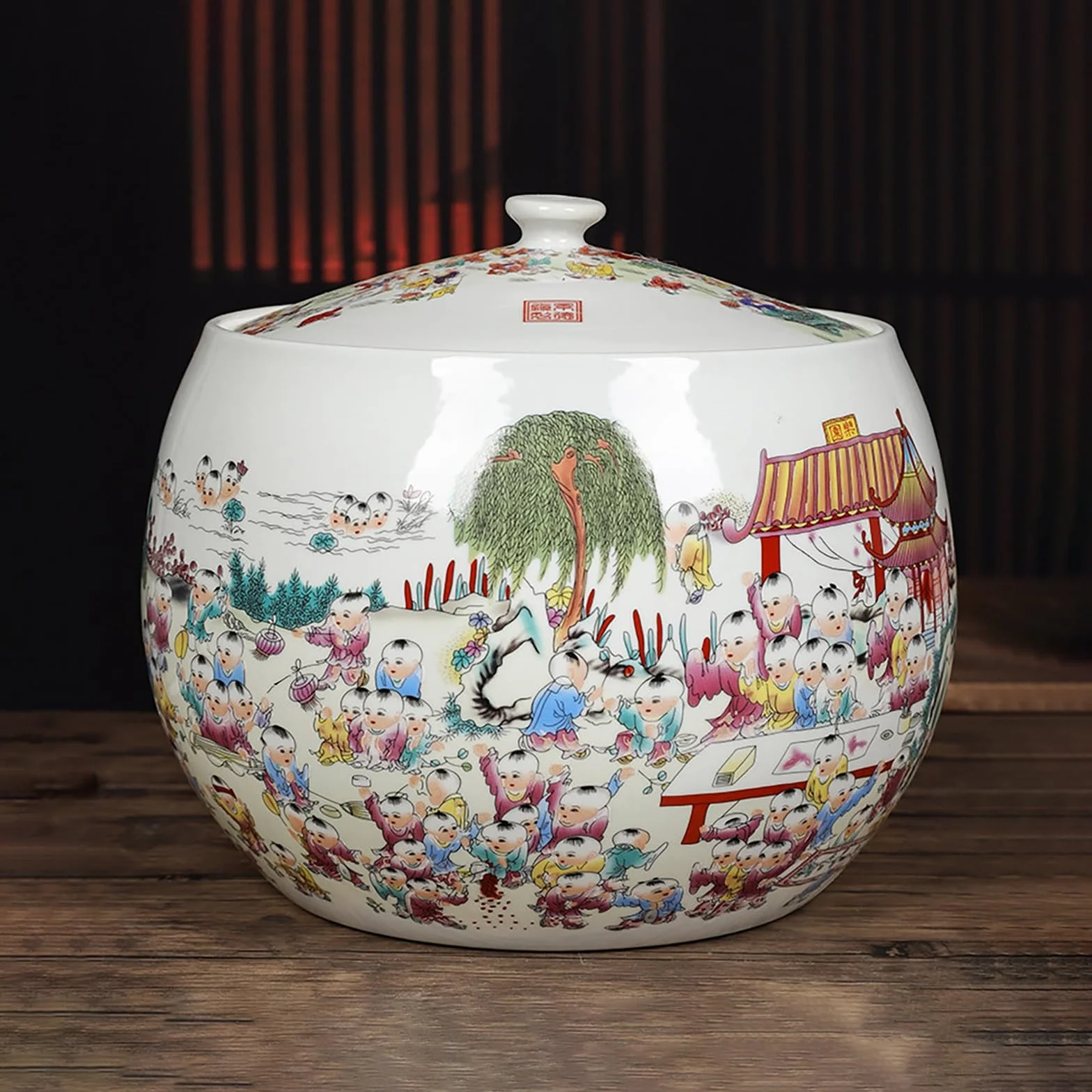 Hermetyczny ceramiczny pojemnik na ryż do przechowywania żywności, odpowiedni do ryżu, soi, kukurydzy, mąki, płatków owsianych i orzechów
