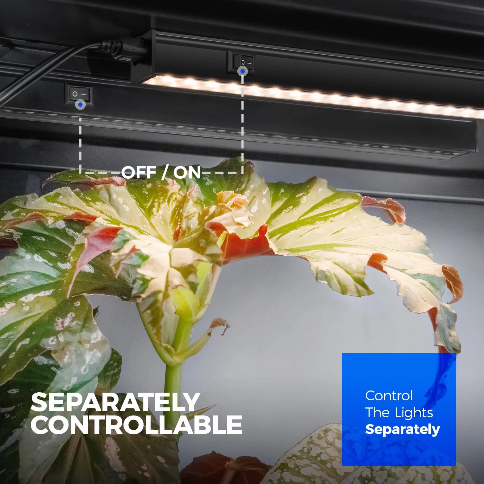 Barrina T5 LED Lampa Roślinna, Żółta, 29cm, Pełne Spektrum, ssanie magnetyczne, 6 szt